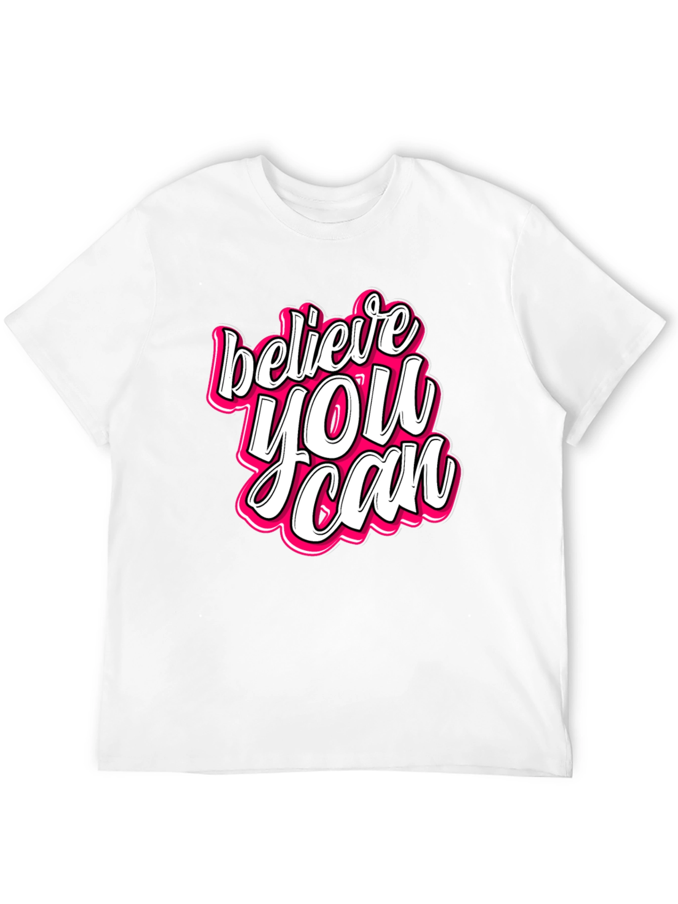 Believe You Can Graphic Tee - Motivational Black T-Shirt
