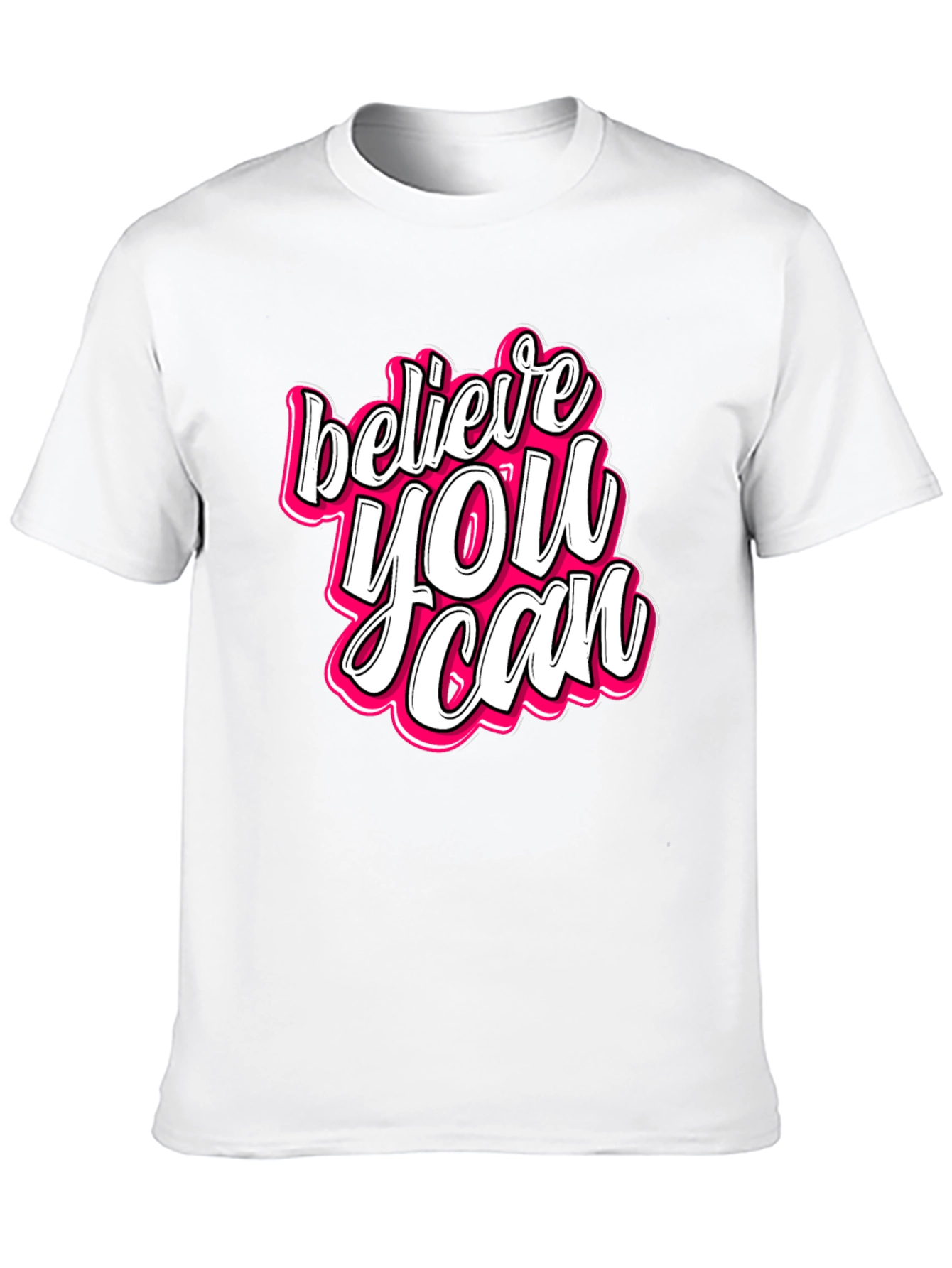 Believe You Can Graphic Tee - Motivational Black T-Shirt