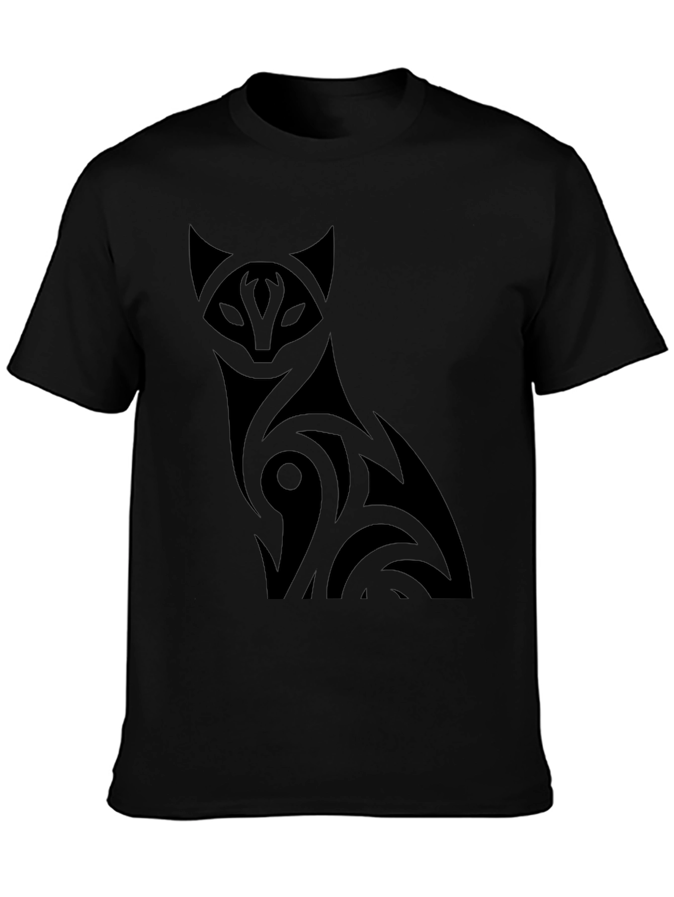 Stylish Black Cat Graphic T-Shirt