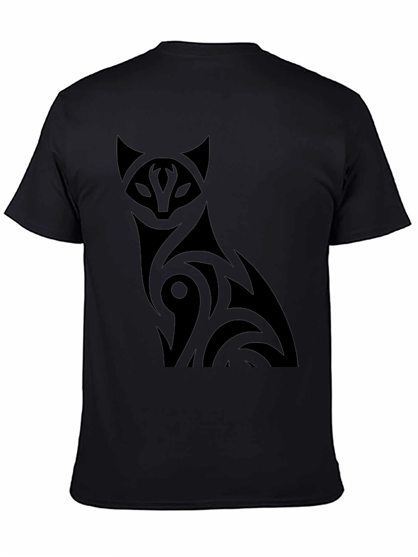 Stylish Black Cat Graphic T-Shirt