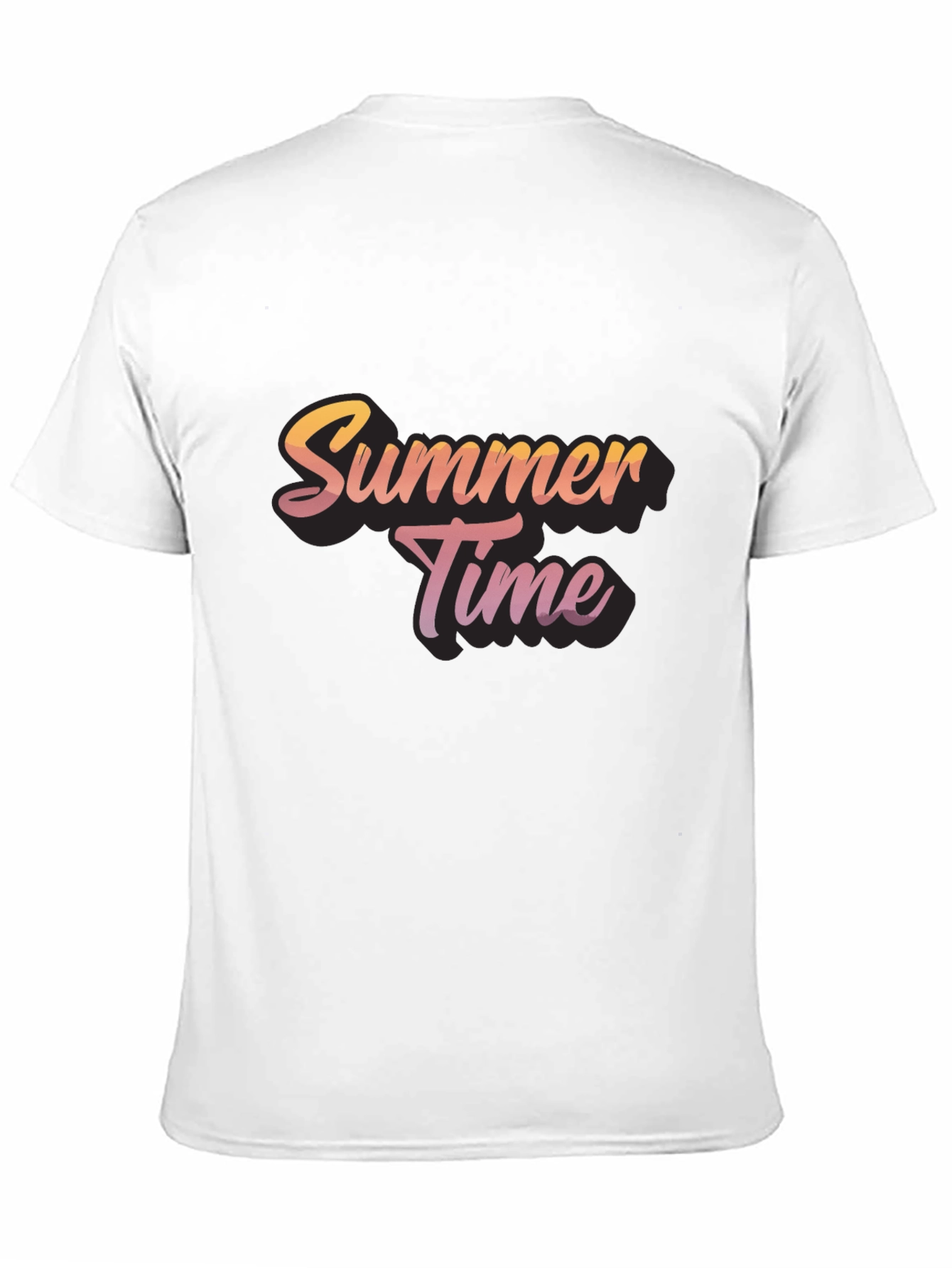 Summer Time Graphic Black T-Shirt