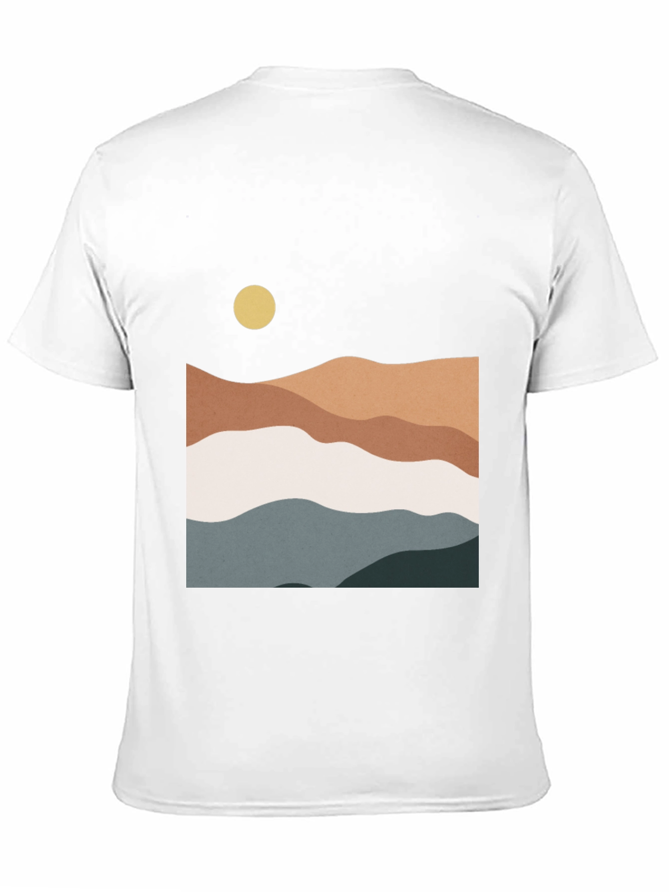 Abstract Landscape Graphic Tee - Modern Style