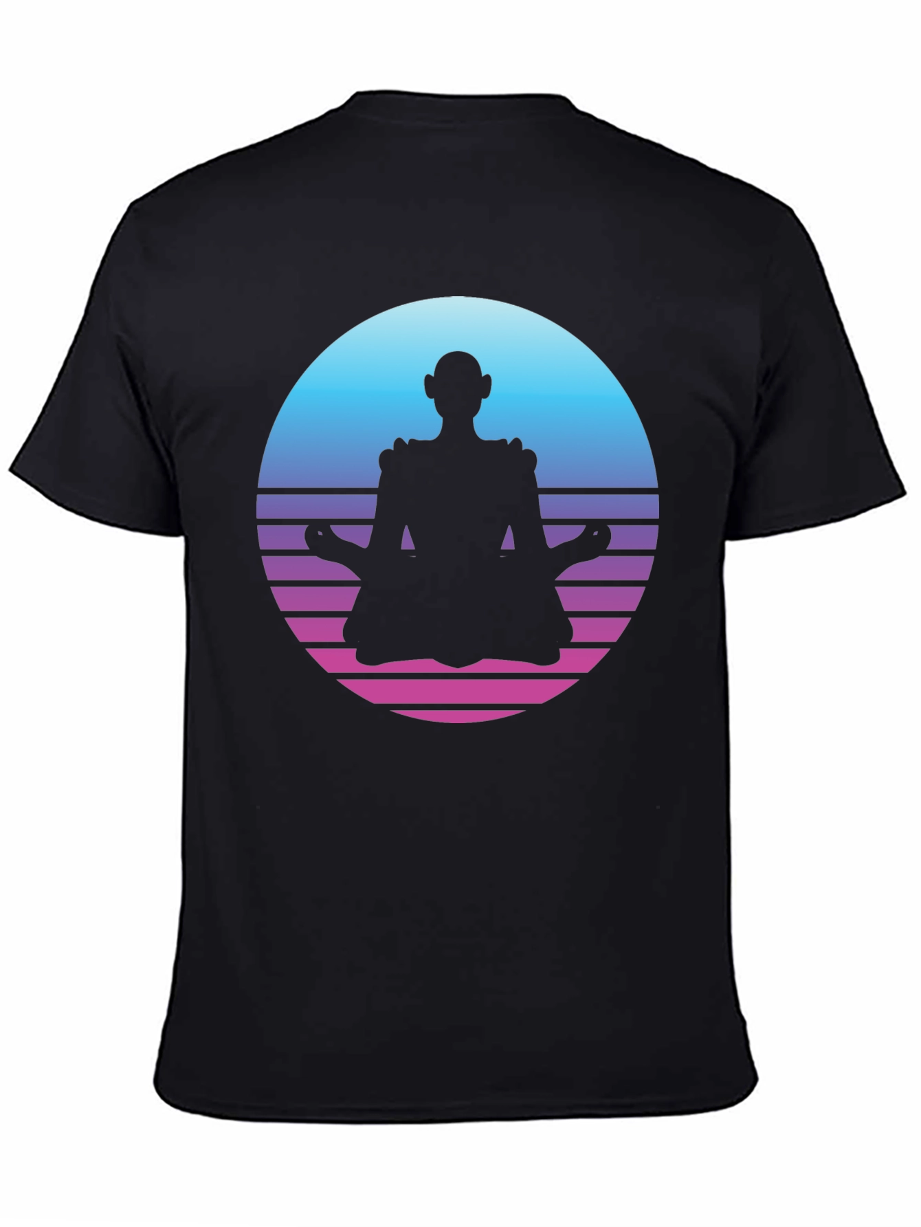 Retro Meditation T-Shirt - Black