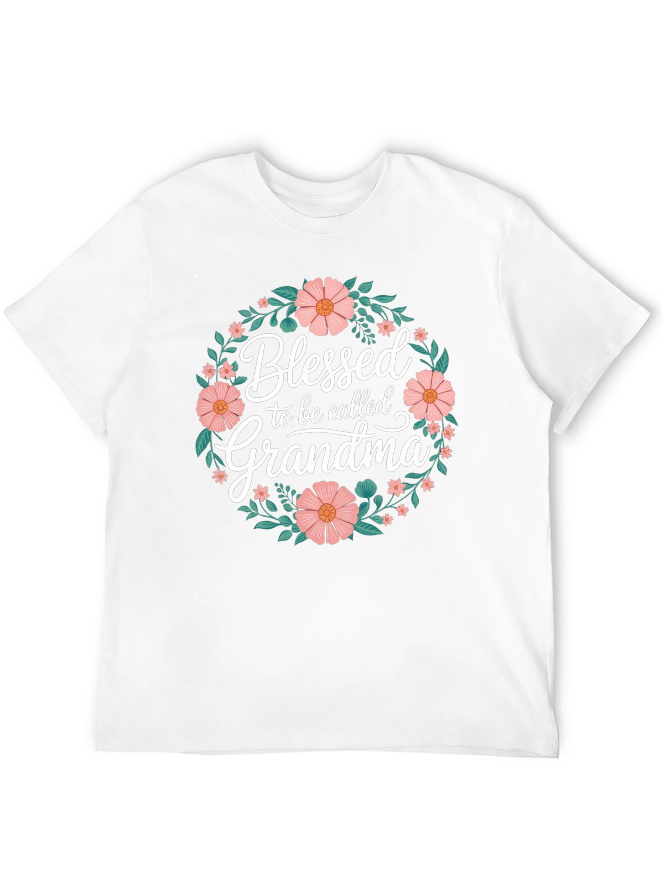 Blessed Grandma Floral Graphic T-Shirt