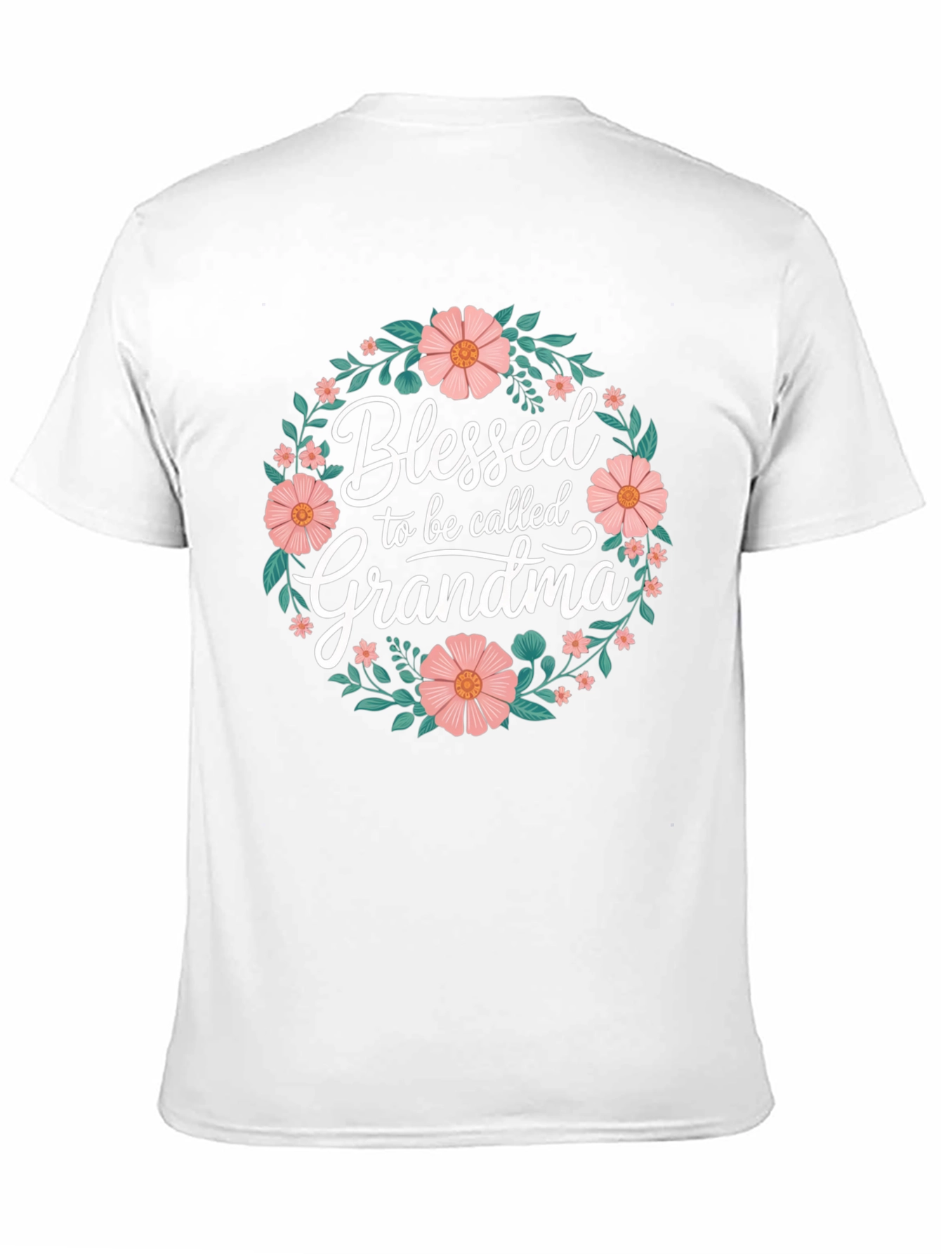 Blessed Grandma Floral Graphic T-Shirt