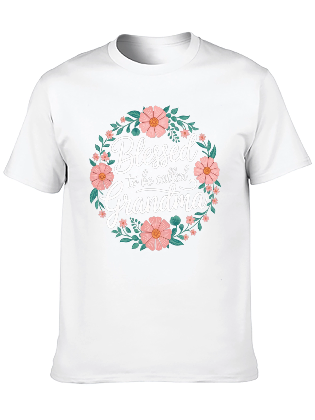 Blessed Grandma Floral Graphic T-Shirt
