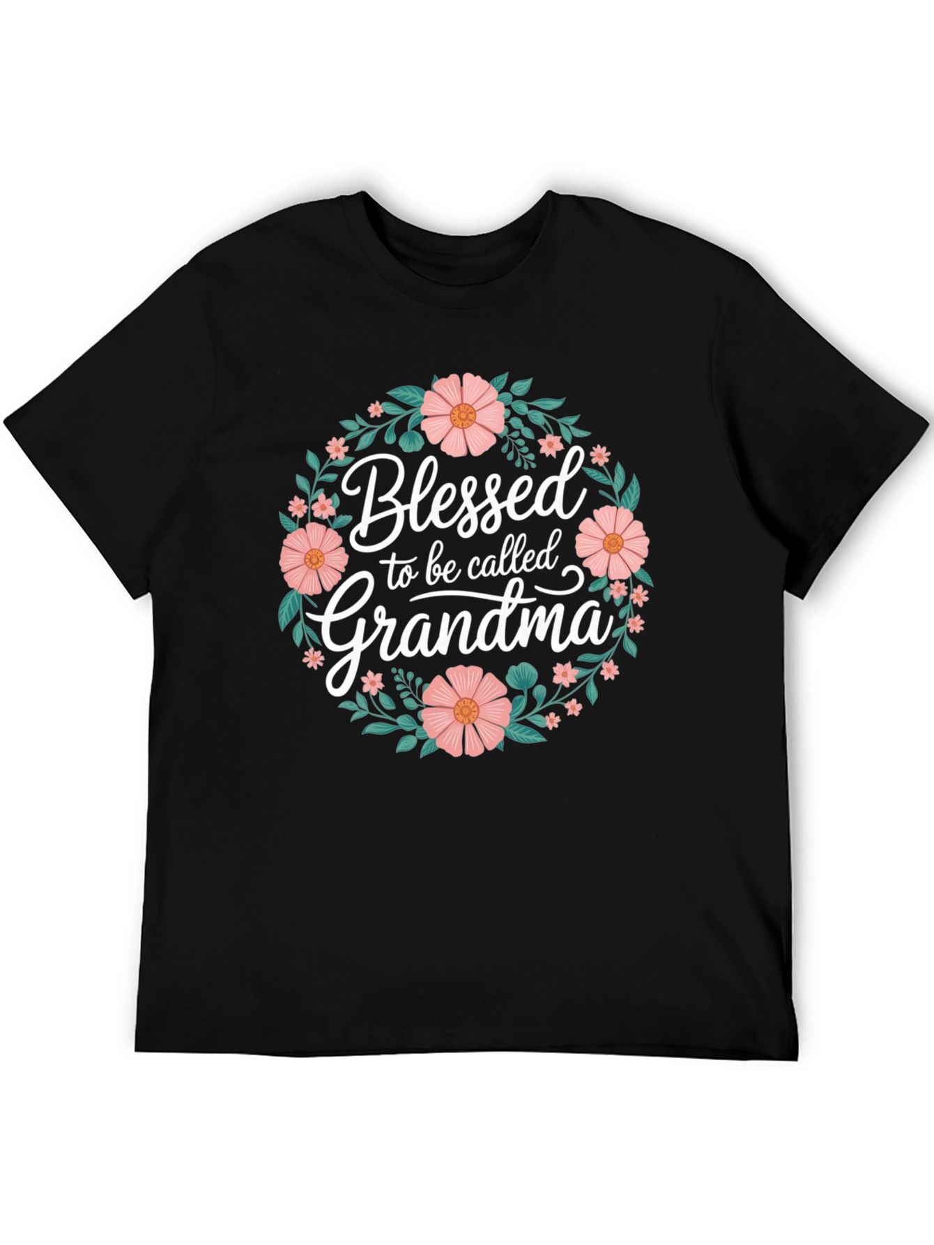 Blessed Grandma Floral Graphic T-Shirt