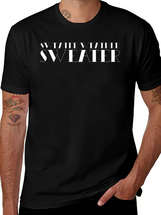 Stylish Sweater Weather Black Graphic T-Shirt