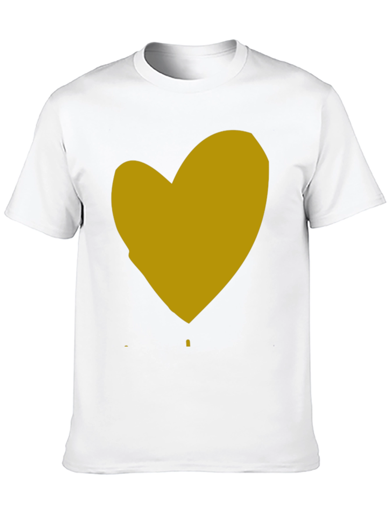 Heart Graphic Black Cotton T-Shirt