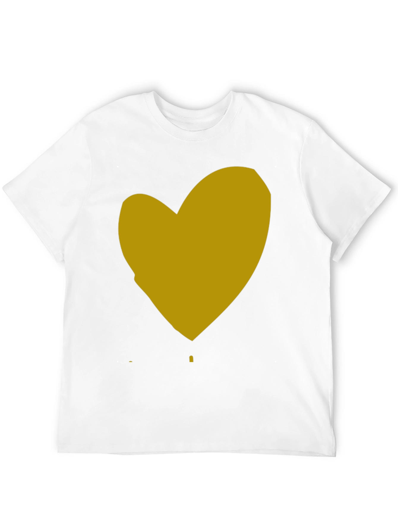 Heart Graphic Black Cotton T-Shirt