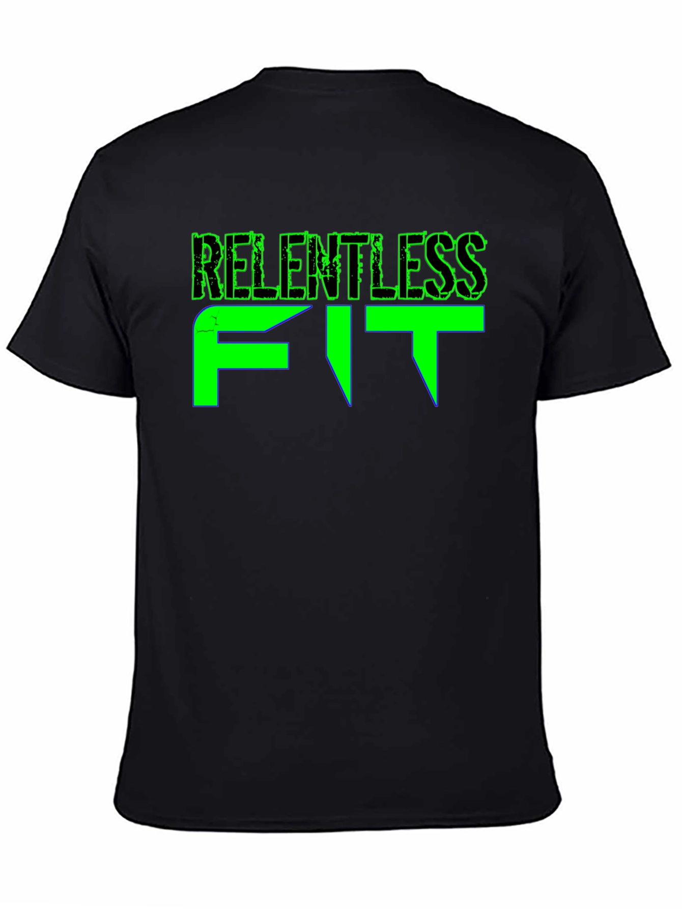 Relentless Fit Black Graphic Tee