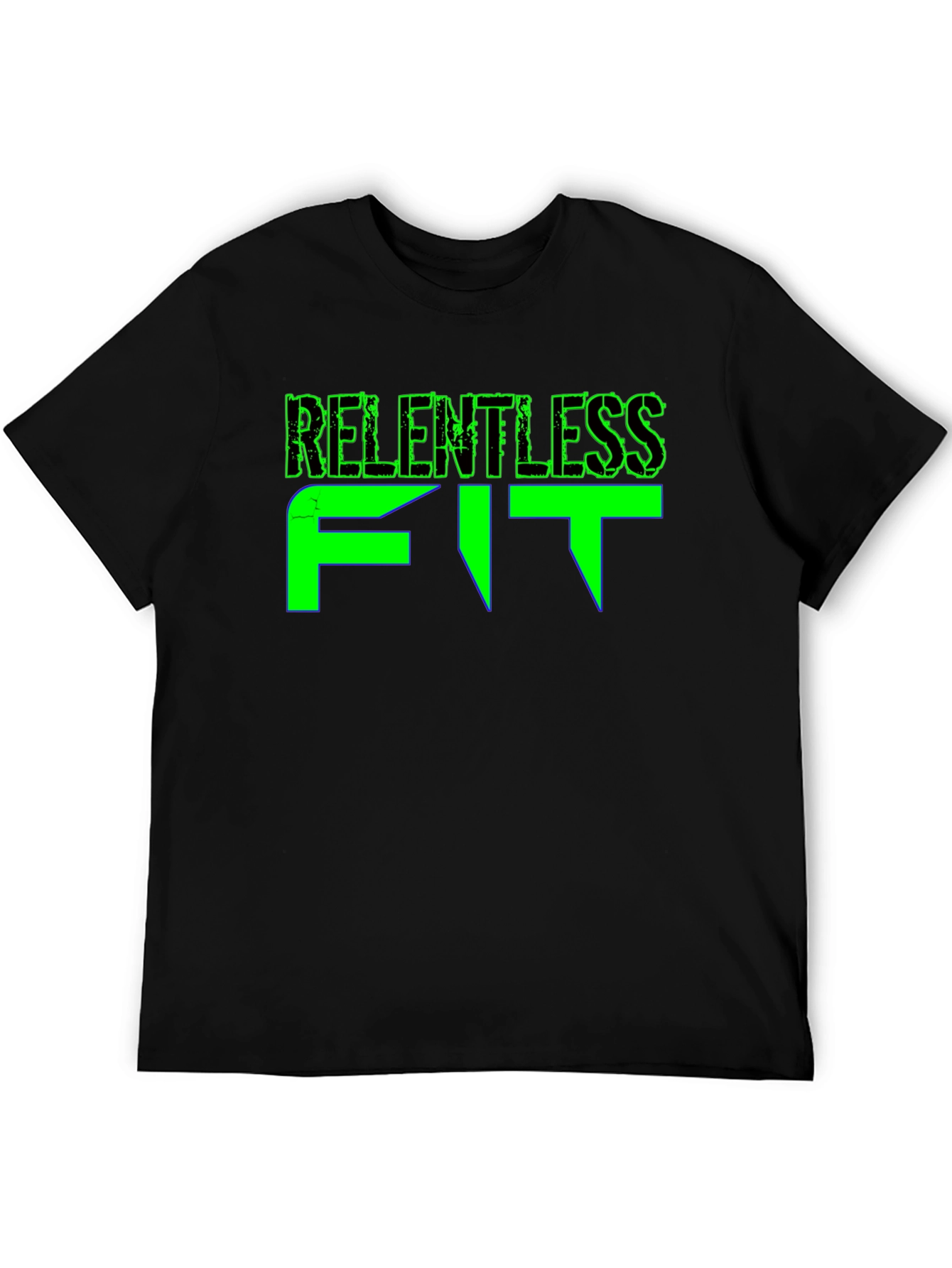 Relentless Fit Black Graphic Tee