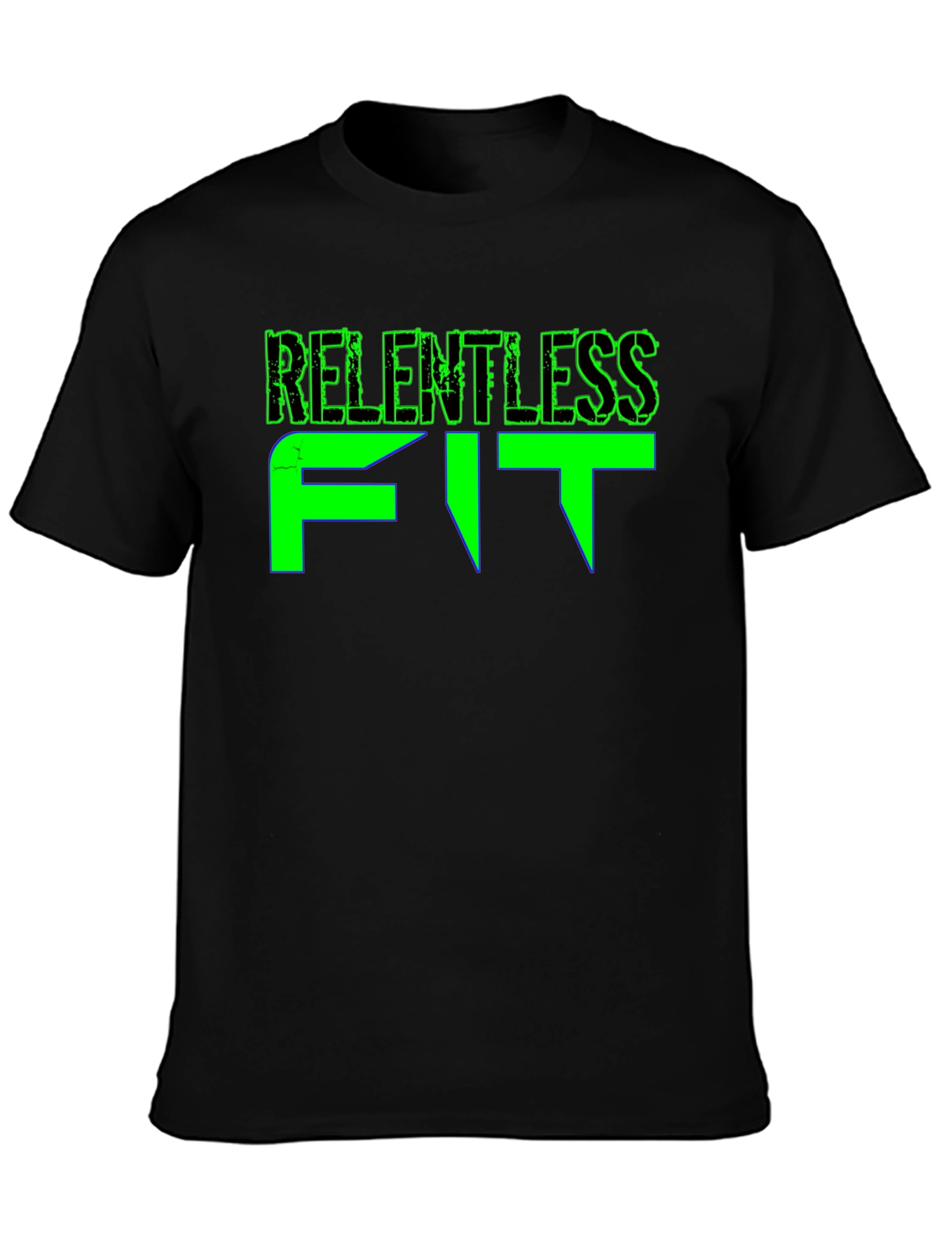 Relentless Fit Black Graphic Tee