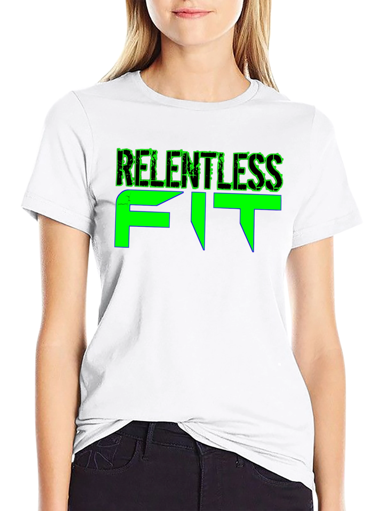 Relentless Fit Black Graphic Tee
