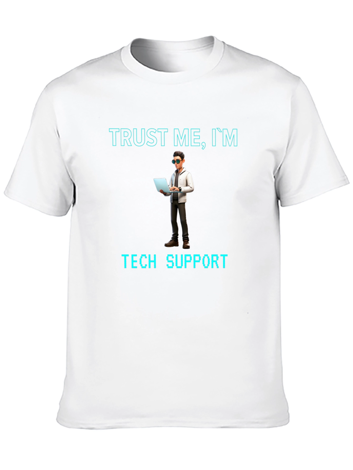 Trust Me Im Tech Support Black T-Shirt
