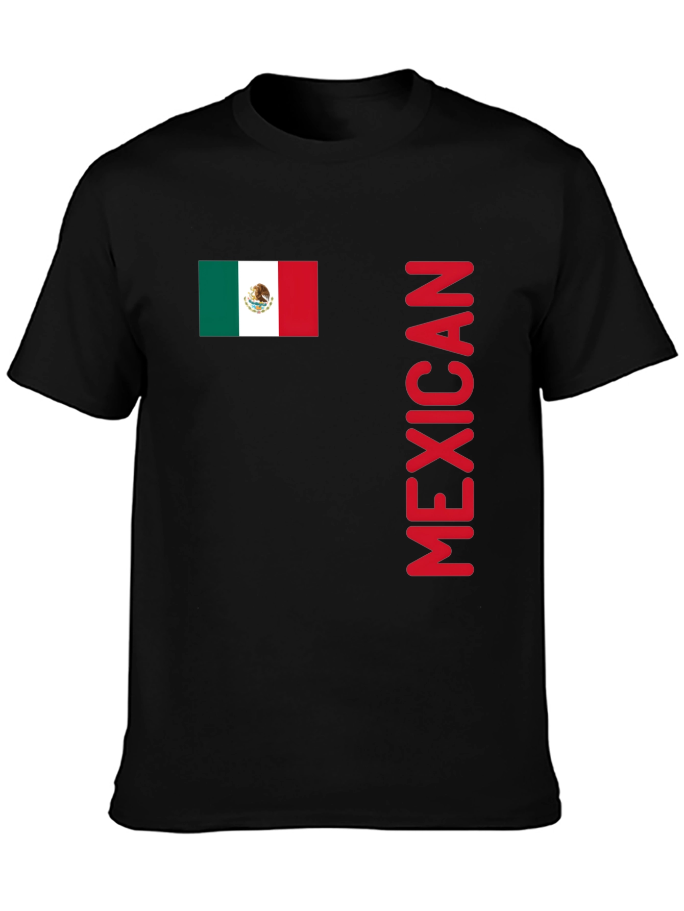 Mexican Flag T-Shirt - Red Lettering