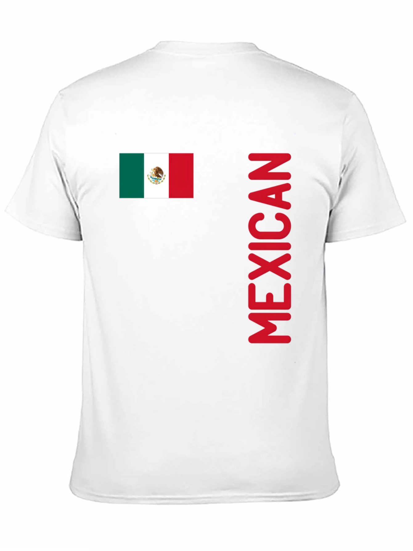 Mexican Flag T-Shirt - Red Lettering