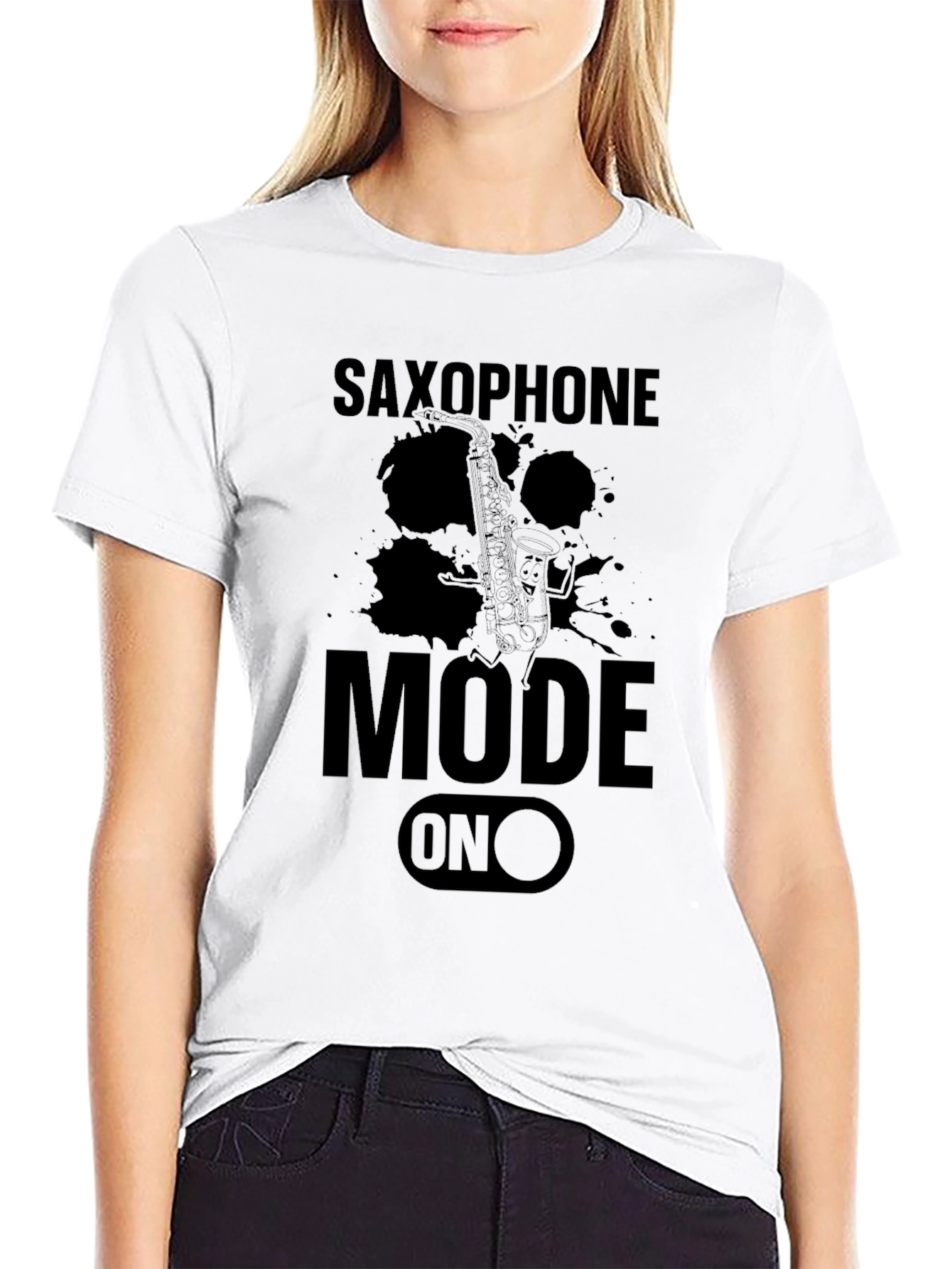 Saxophone Mode On T-Shirt - Music Lover Tee