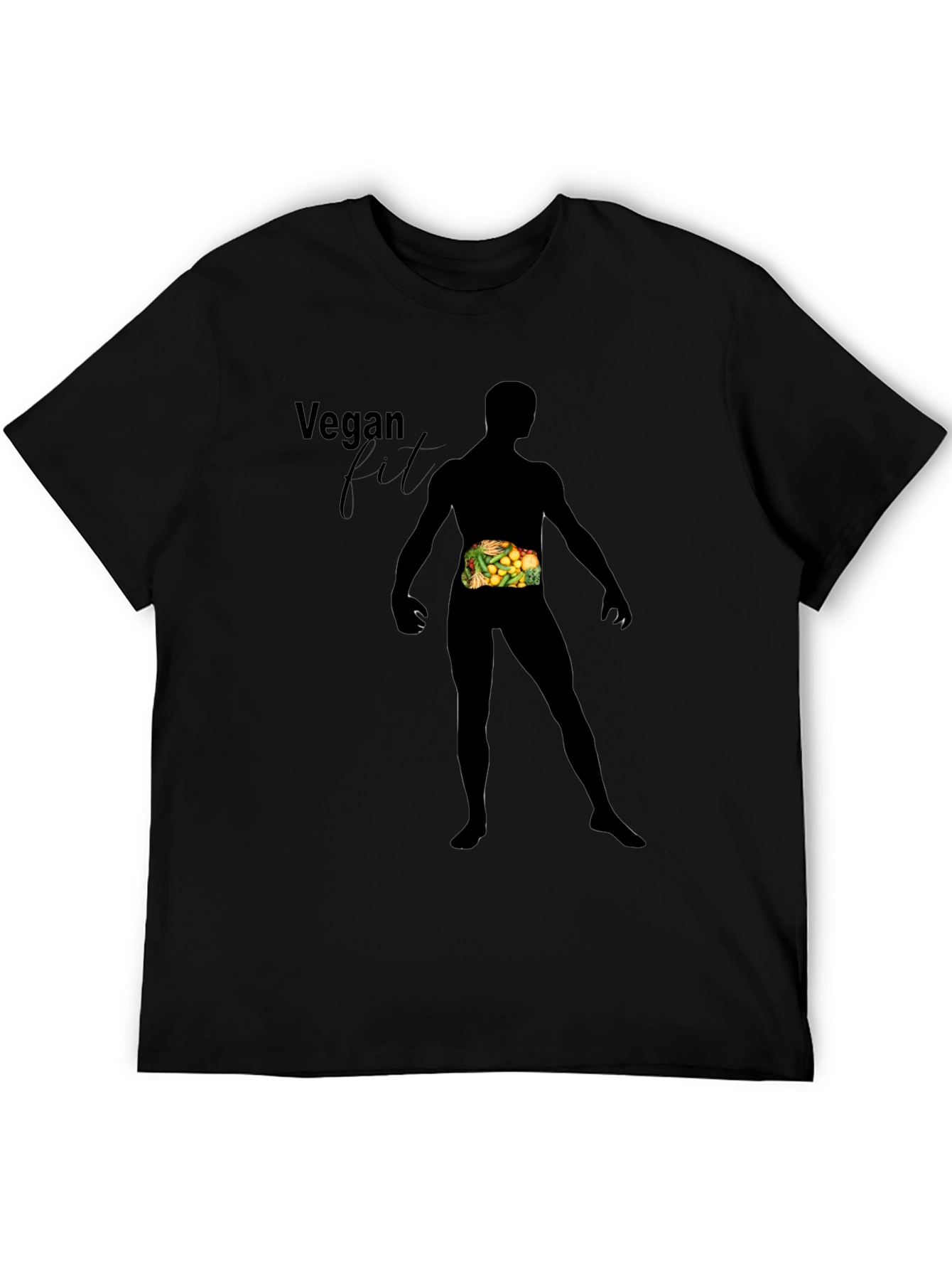 Vegan Fit Black T-Shirt