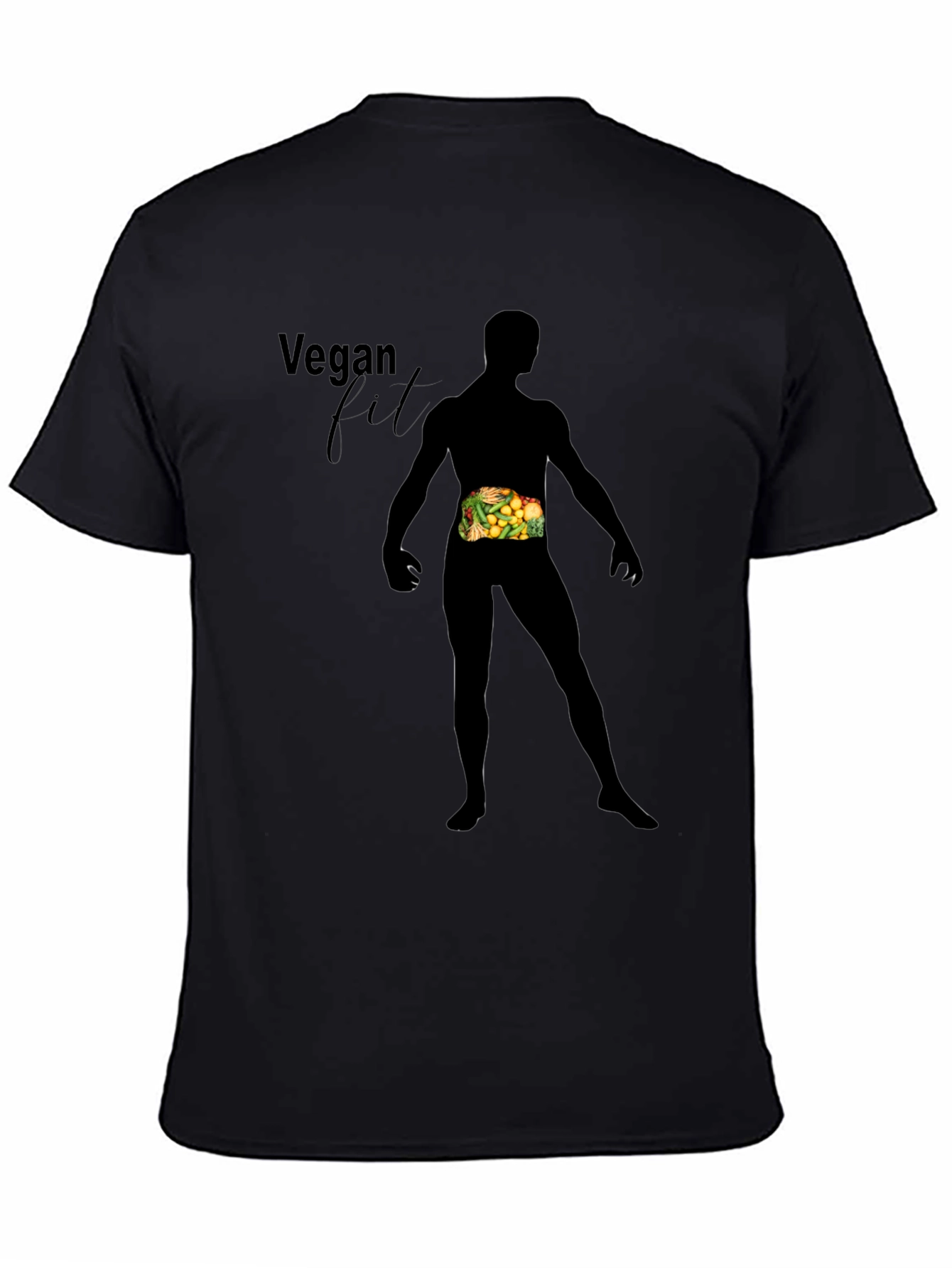 Vegan Fit Black T-Shirt