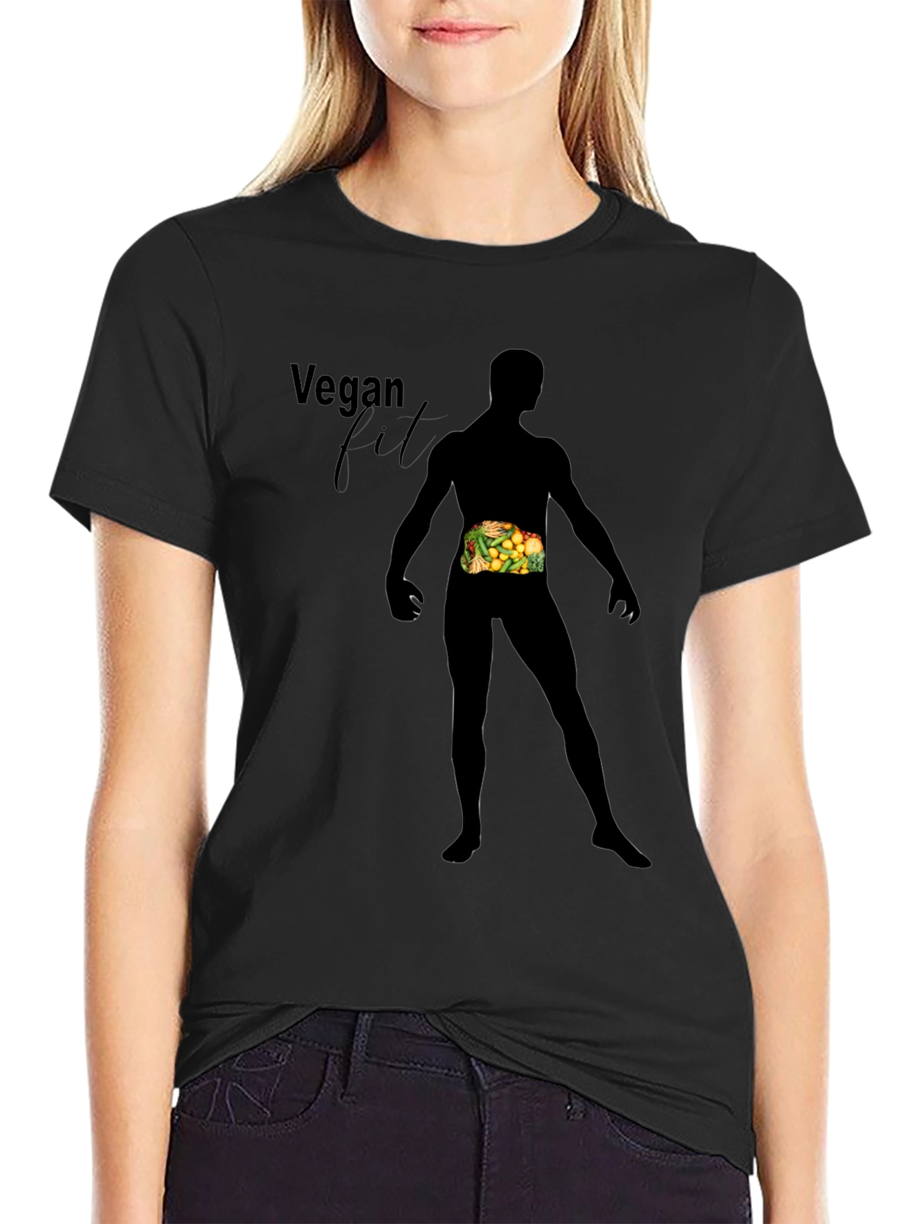 Vegan Fit Black T-Shirt