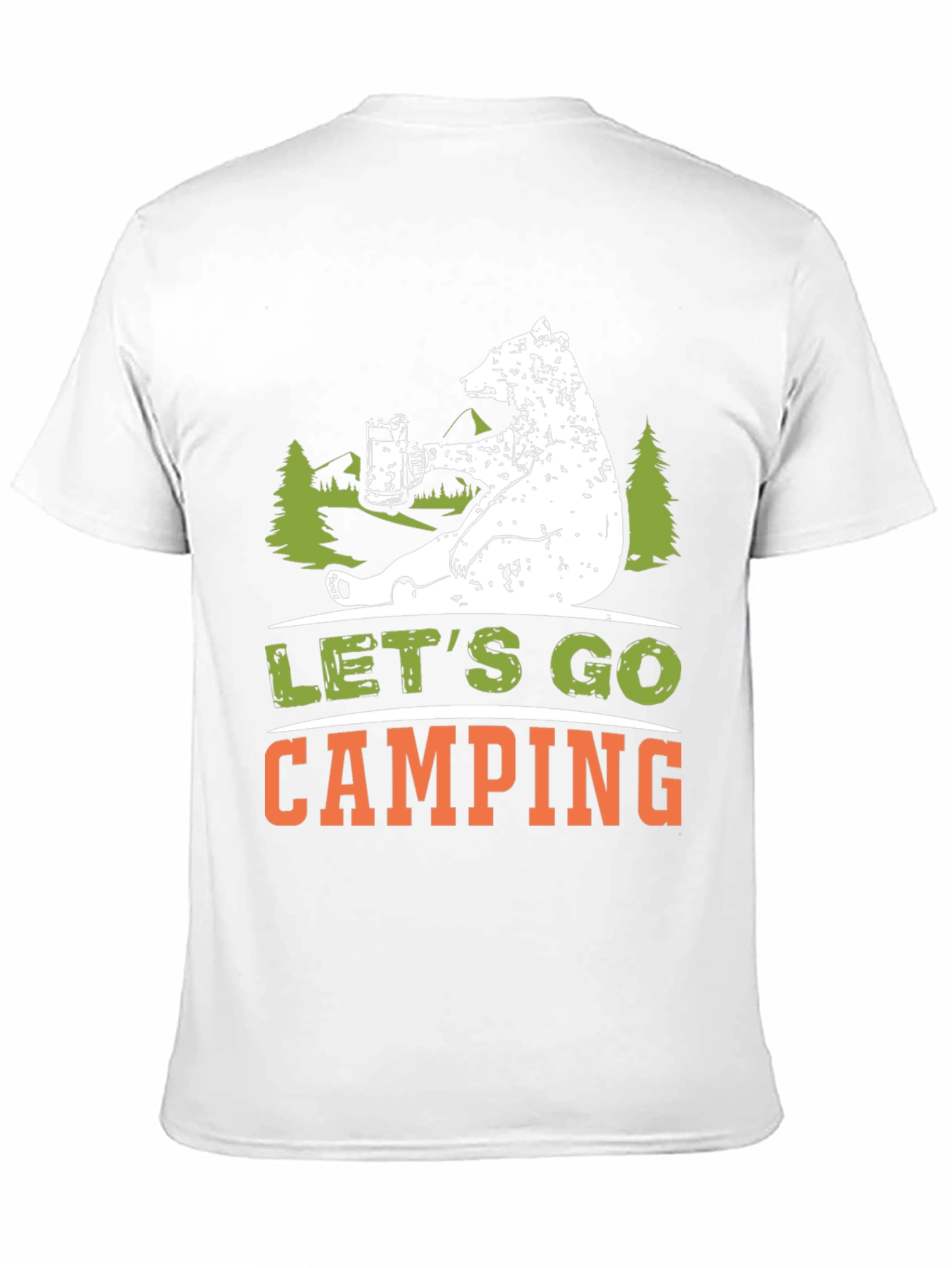 Lets Go Camping Bear Graphic Tee