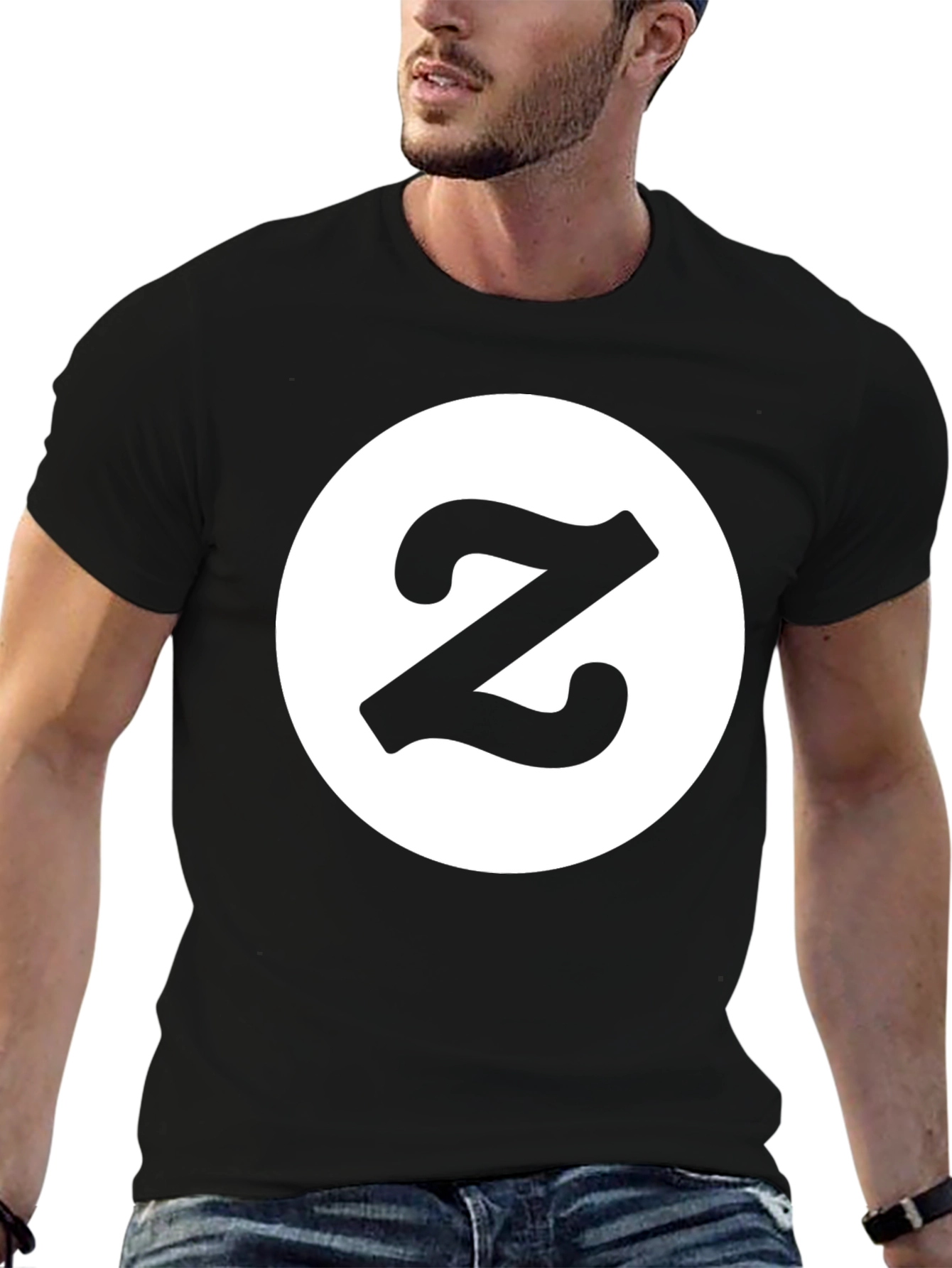 Letter Z Logo Black T-Shirt