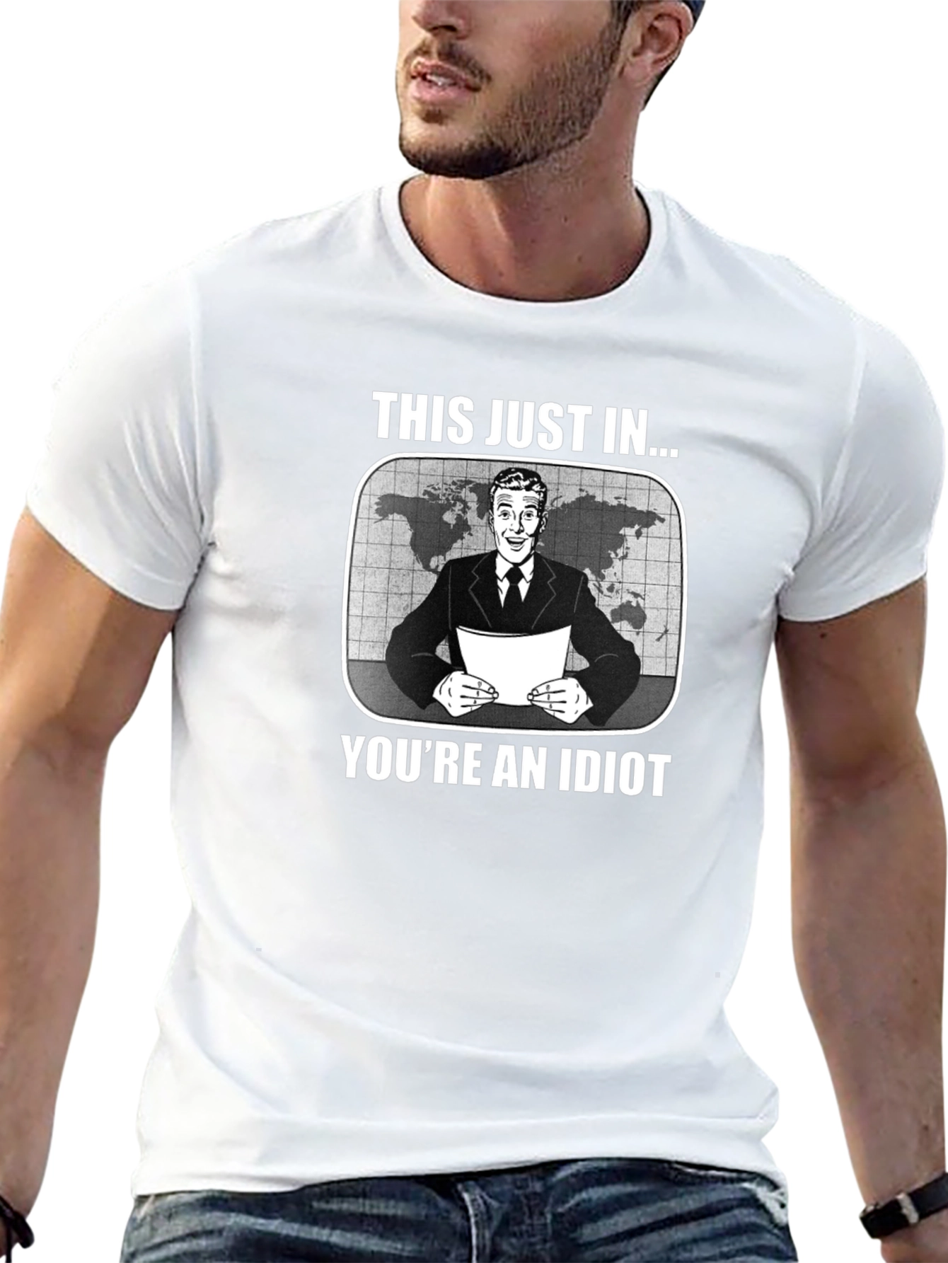 Funny This Just In Youre an Idiot Black T-Shirt