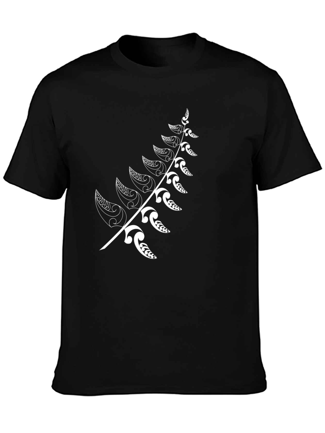 Maori Fern Black T-Shirt