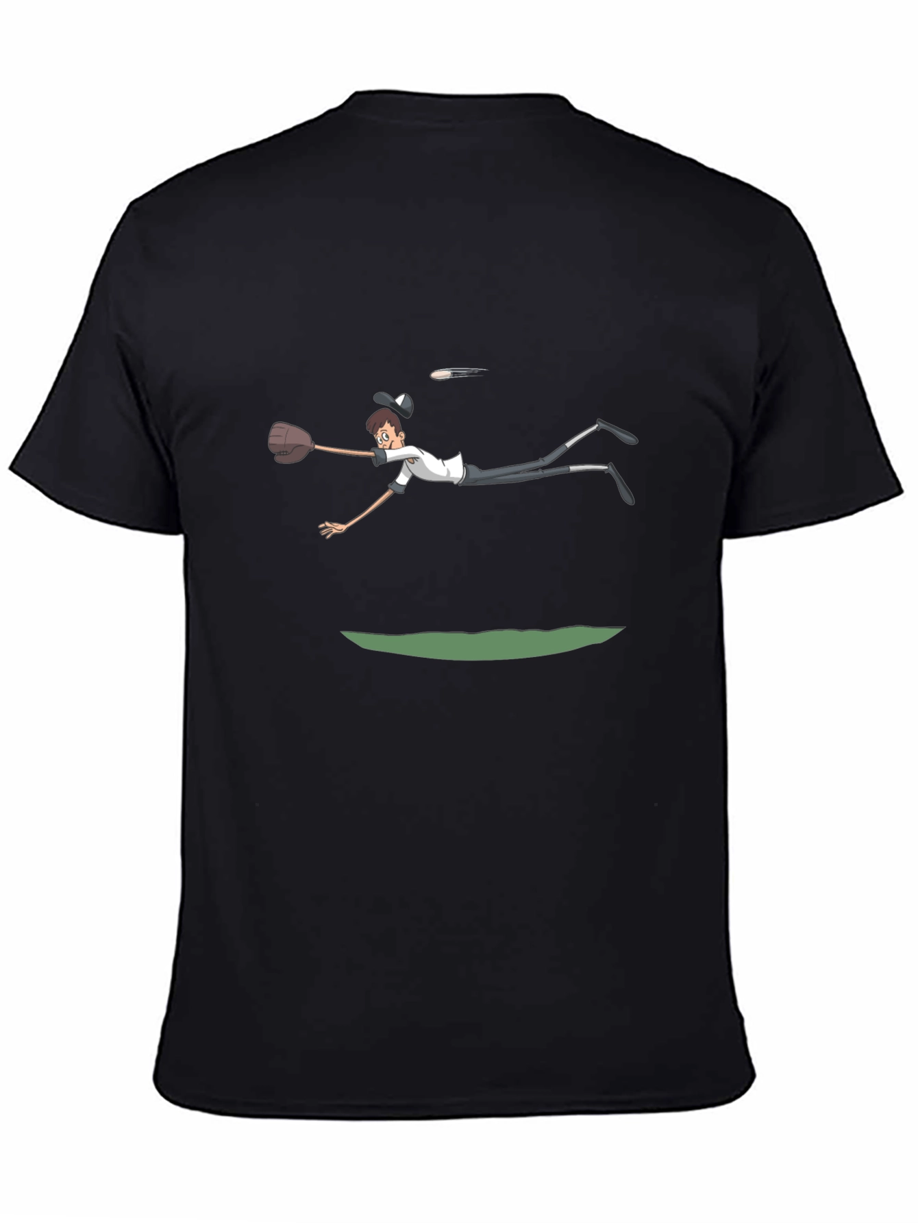 Diving Catch Graphic Tee - Baseball Humor Shirt
