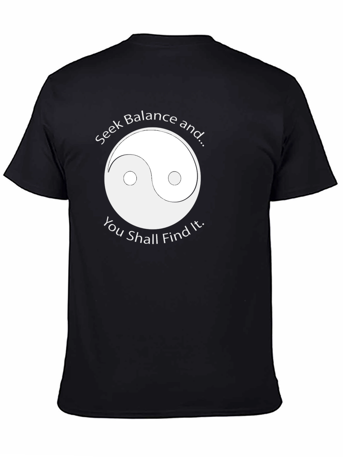 Yin Yang Balance Graphic Tee - Black T-Shirt