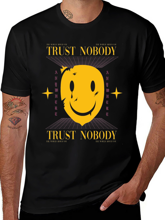 Trust Nobody Graphic T-Shirt - Trendy Streetwear