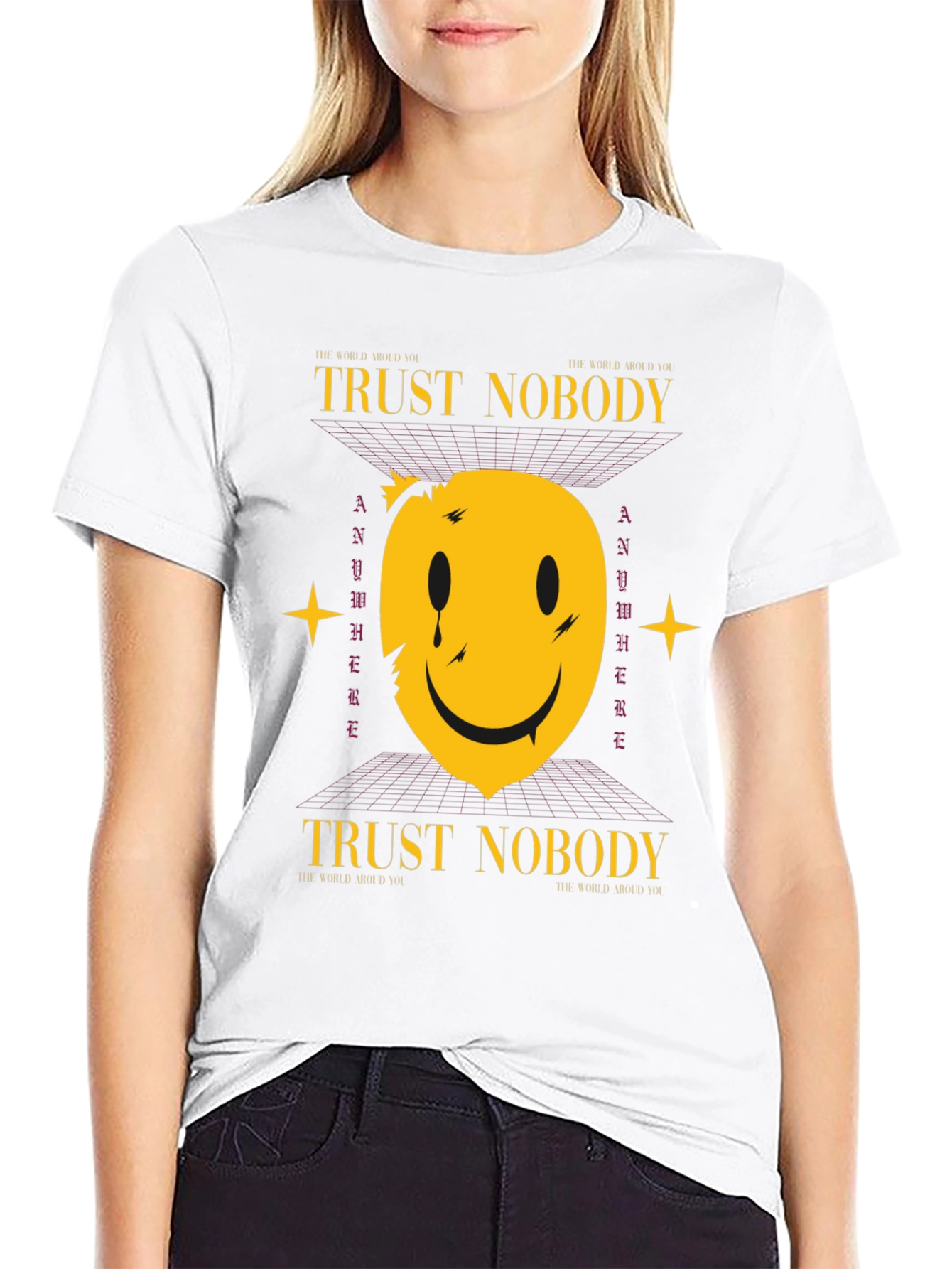 Trust Nobody Graphic T-Shirt - Trendy Streetwear