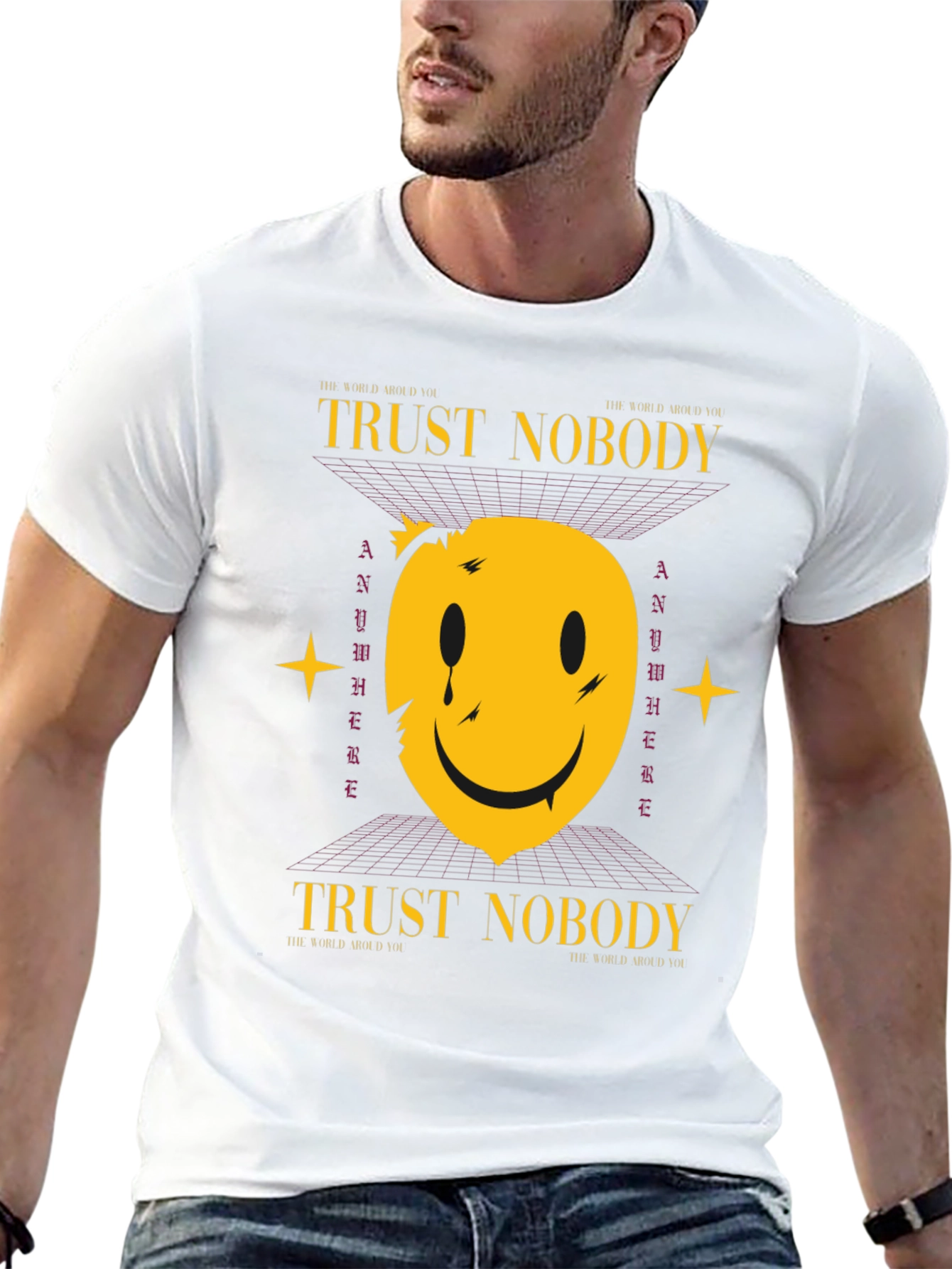 Trust Nobody Graphic T-Shirt - Trendy Streetwear
