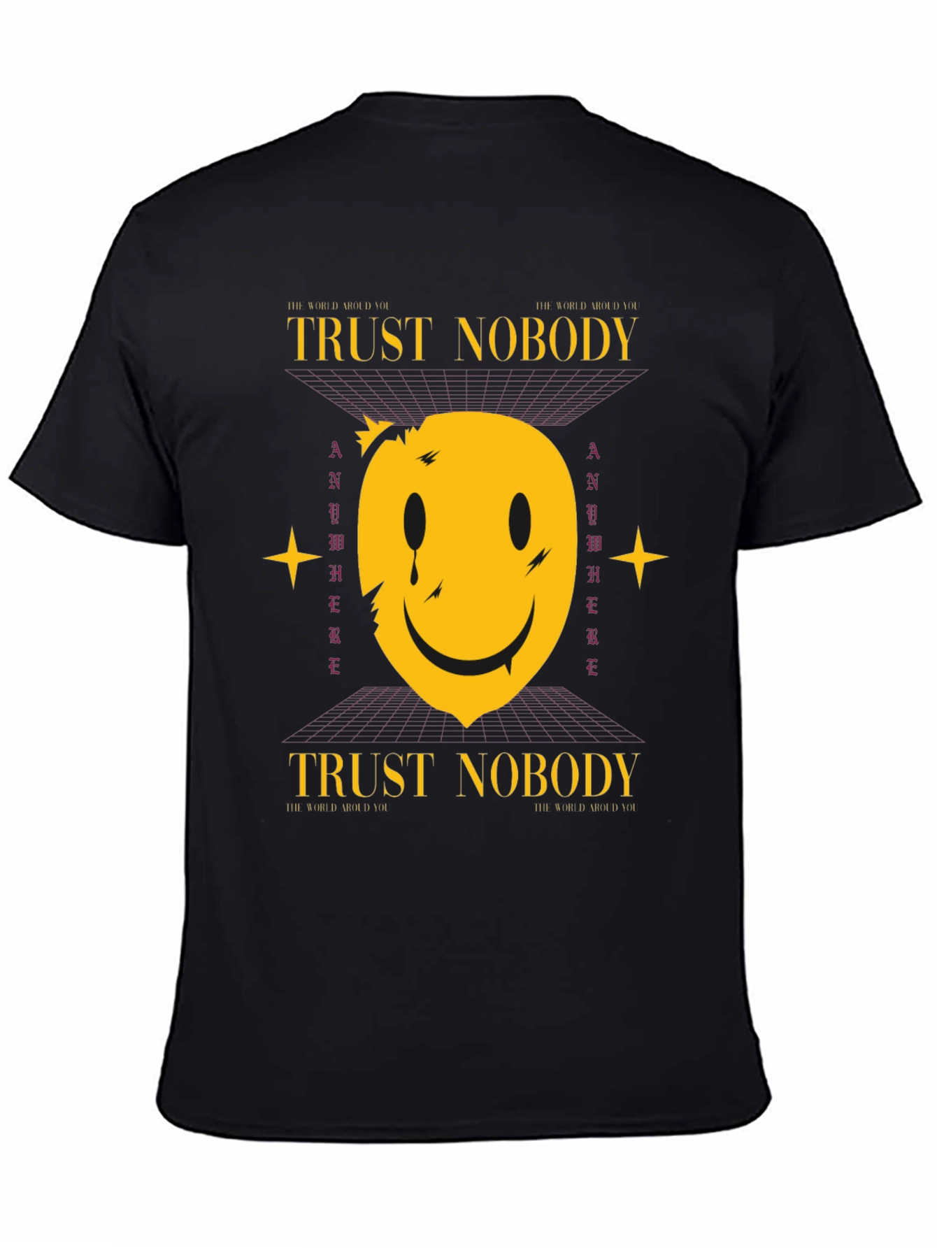 Trust Nobody Graphic T-Shirt - Trendy Streetwear
