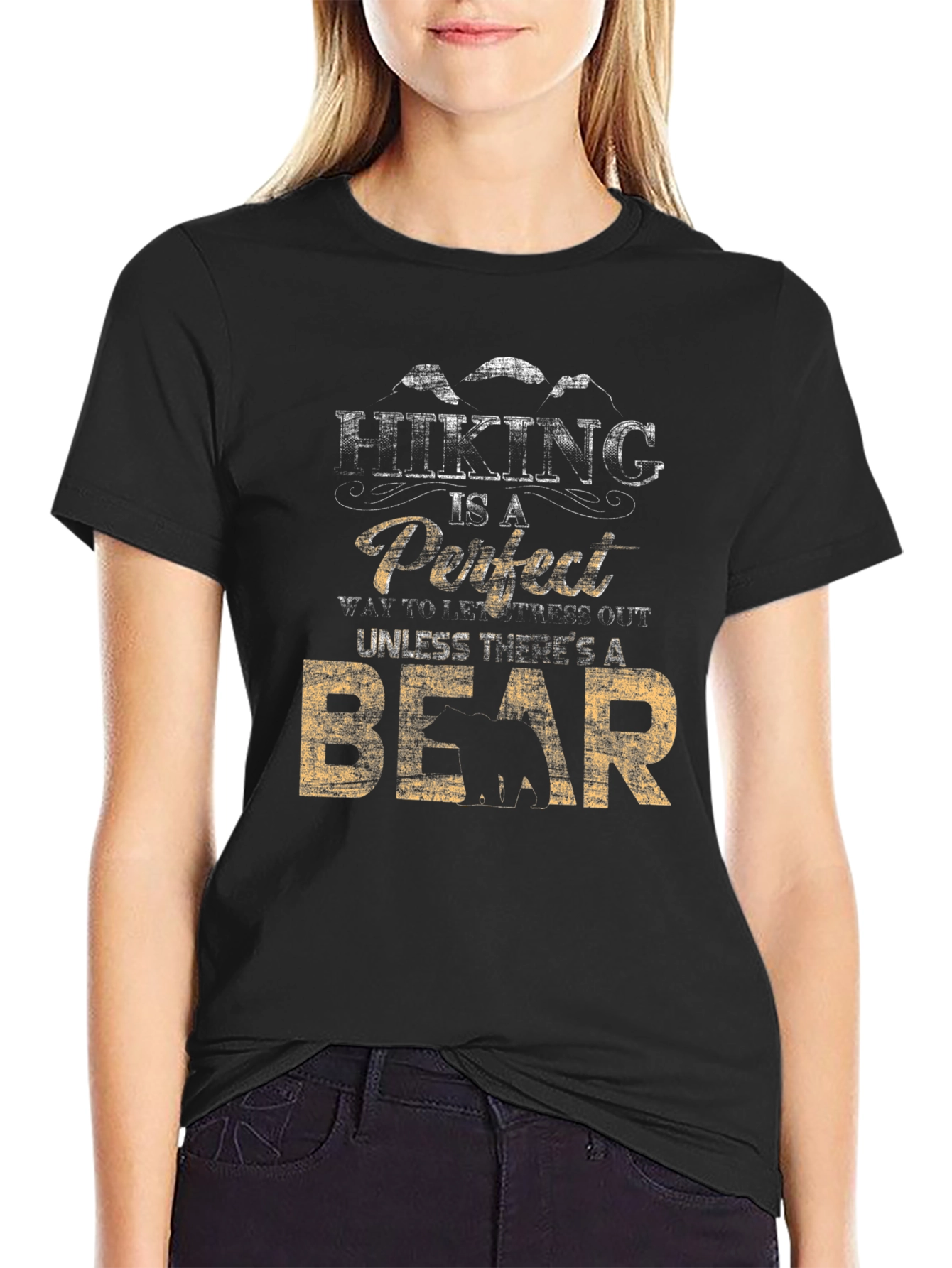 Hiking Bear T-Shirt - Funny Outdoor Adventure Tee