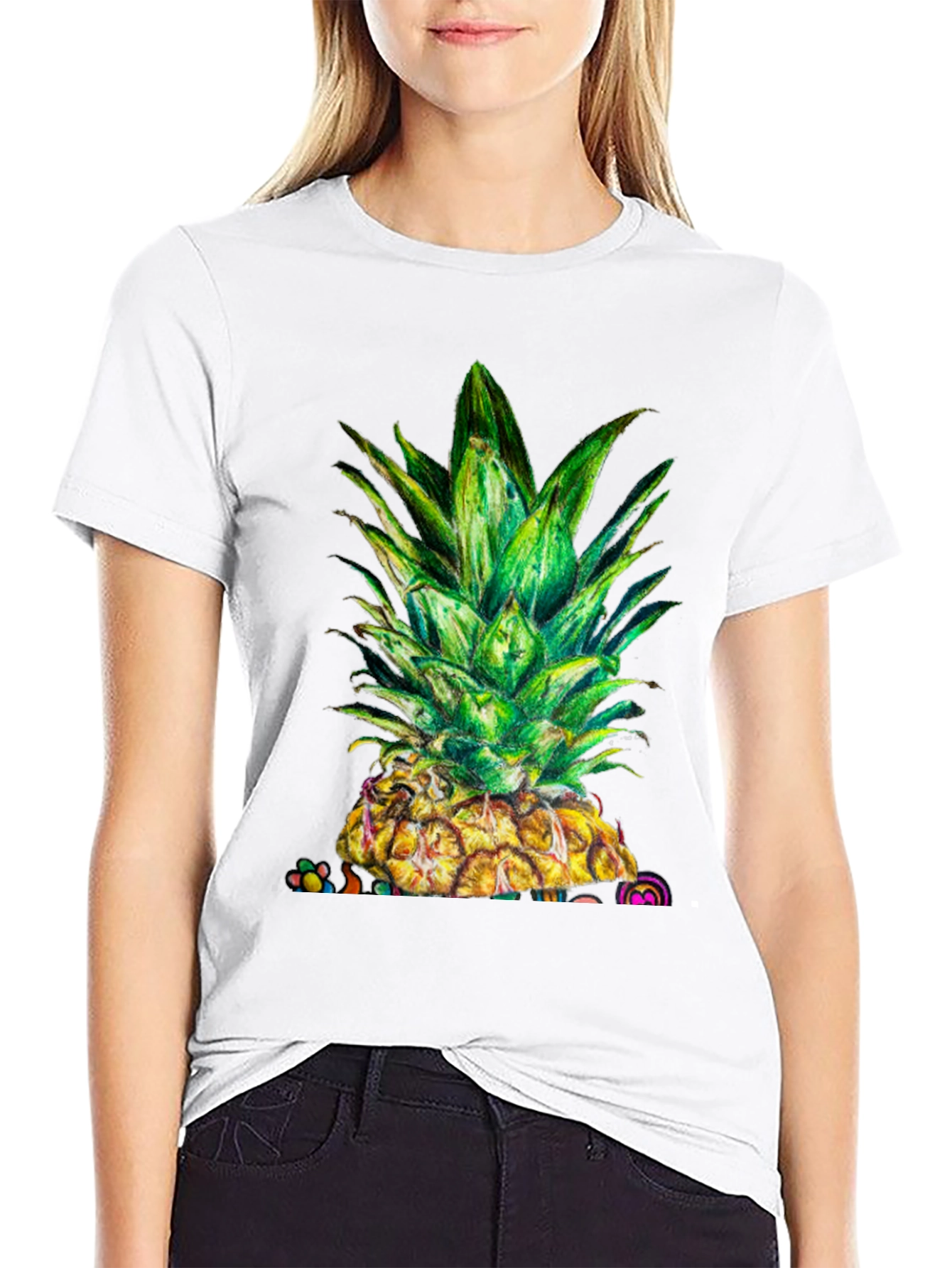 Pineapple Graphic Tee - Unique Fruit Design