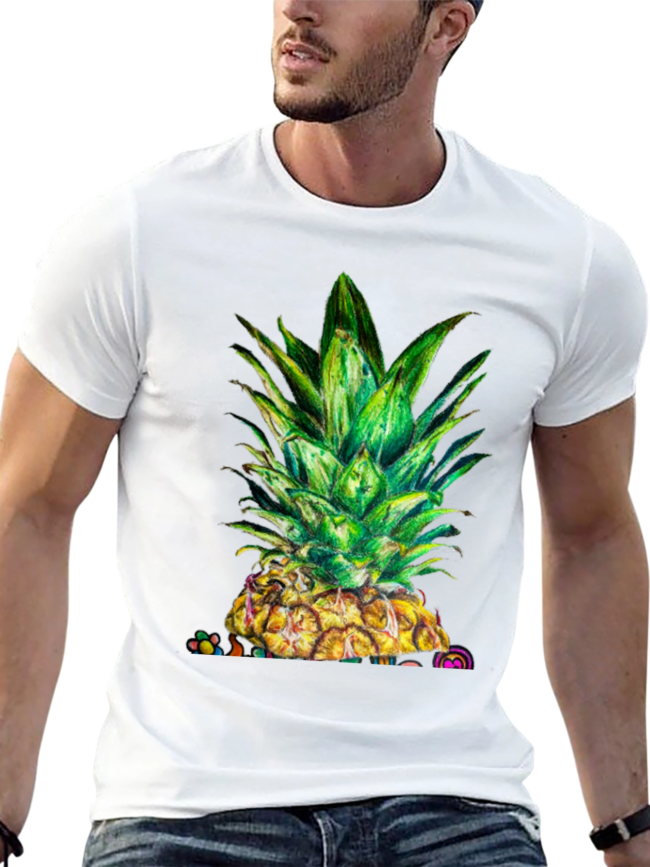 Pineapple Graphic Tee - Unique Fruit Design