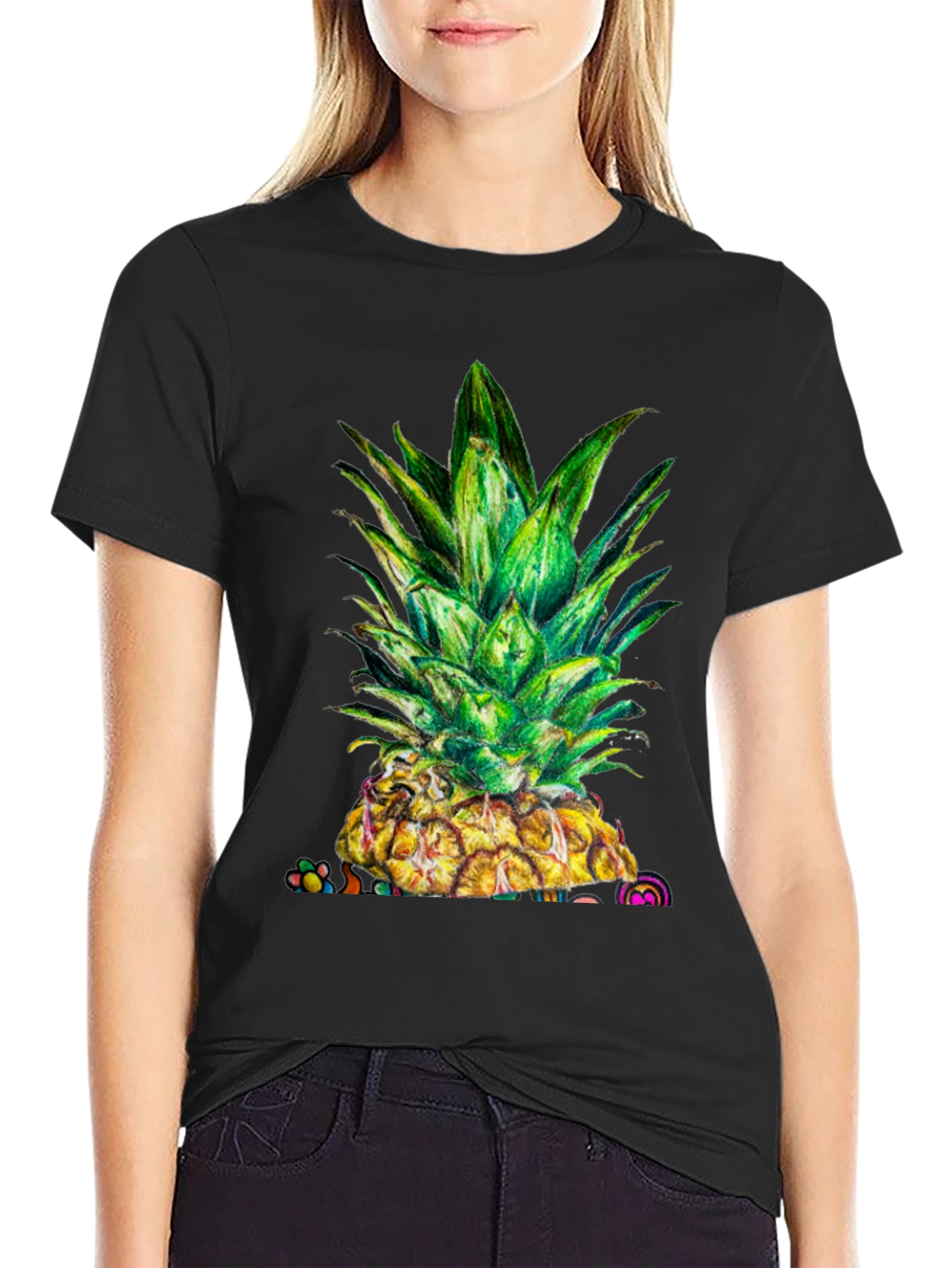 Pineapple Graphic Tee - Unique Fruit Design