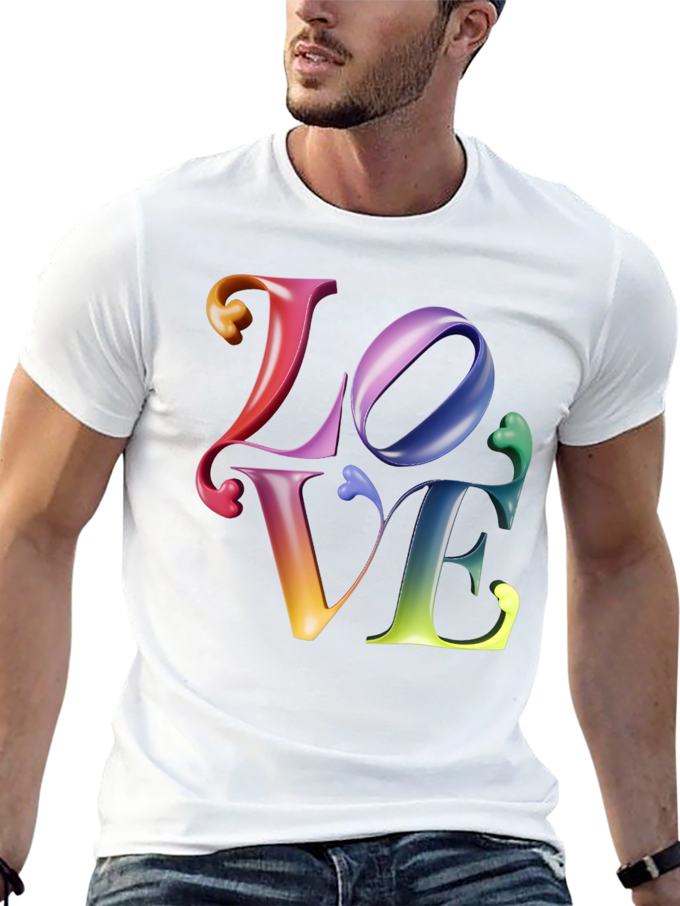 LOVE Graphic Tee - Rainbow Pride Shirt
