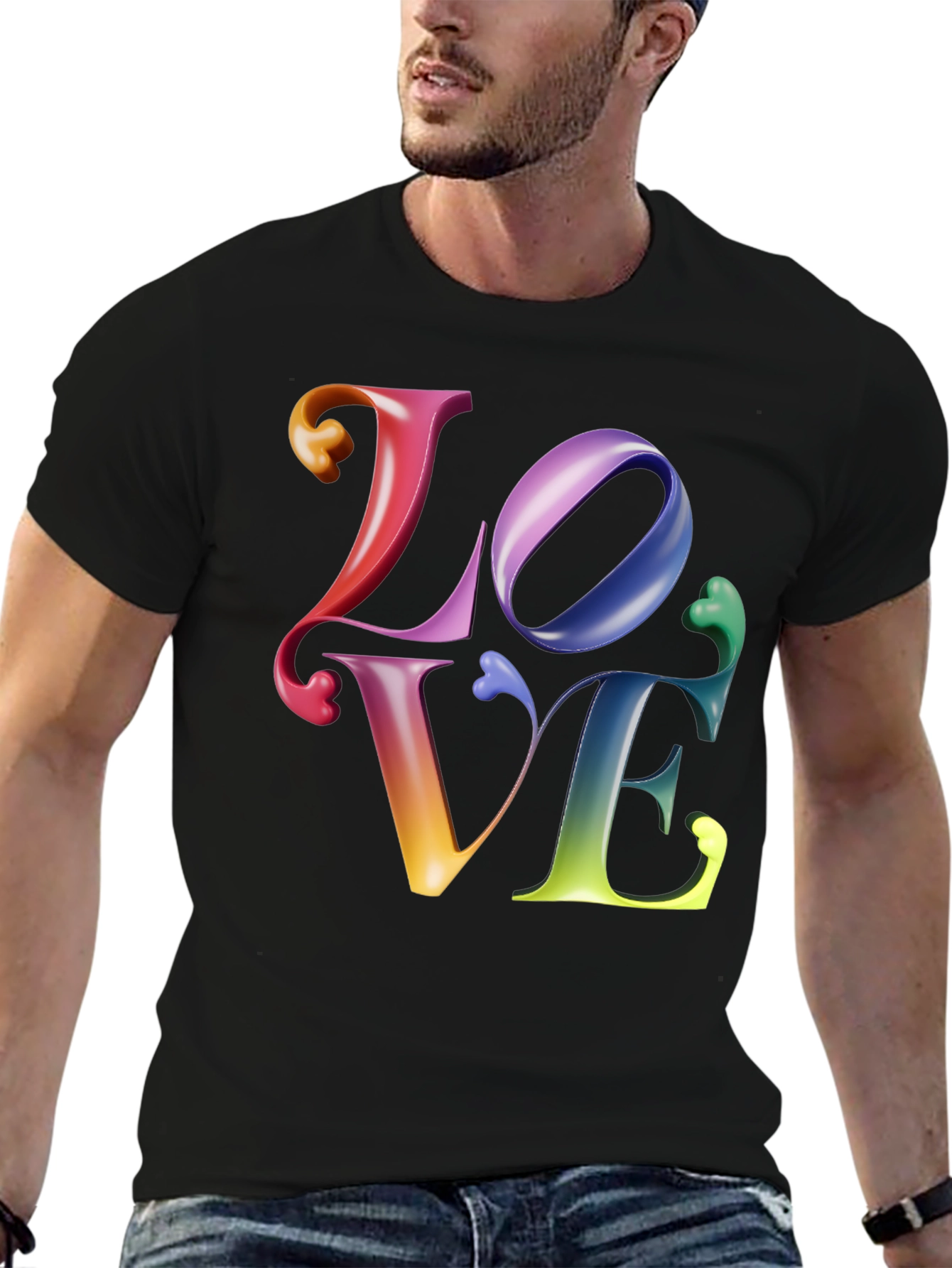 LOVE Graphic Tee - Rainbow Pride Shirt