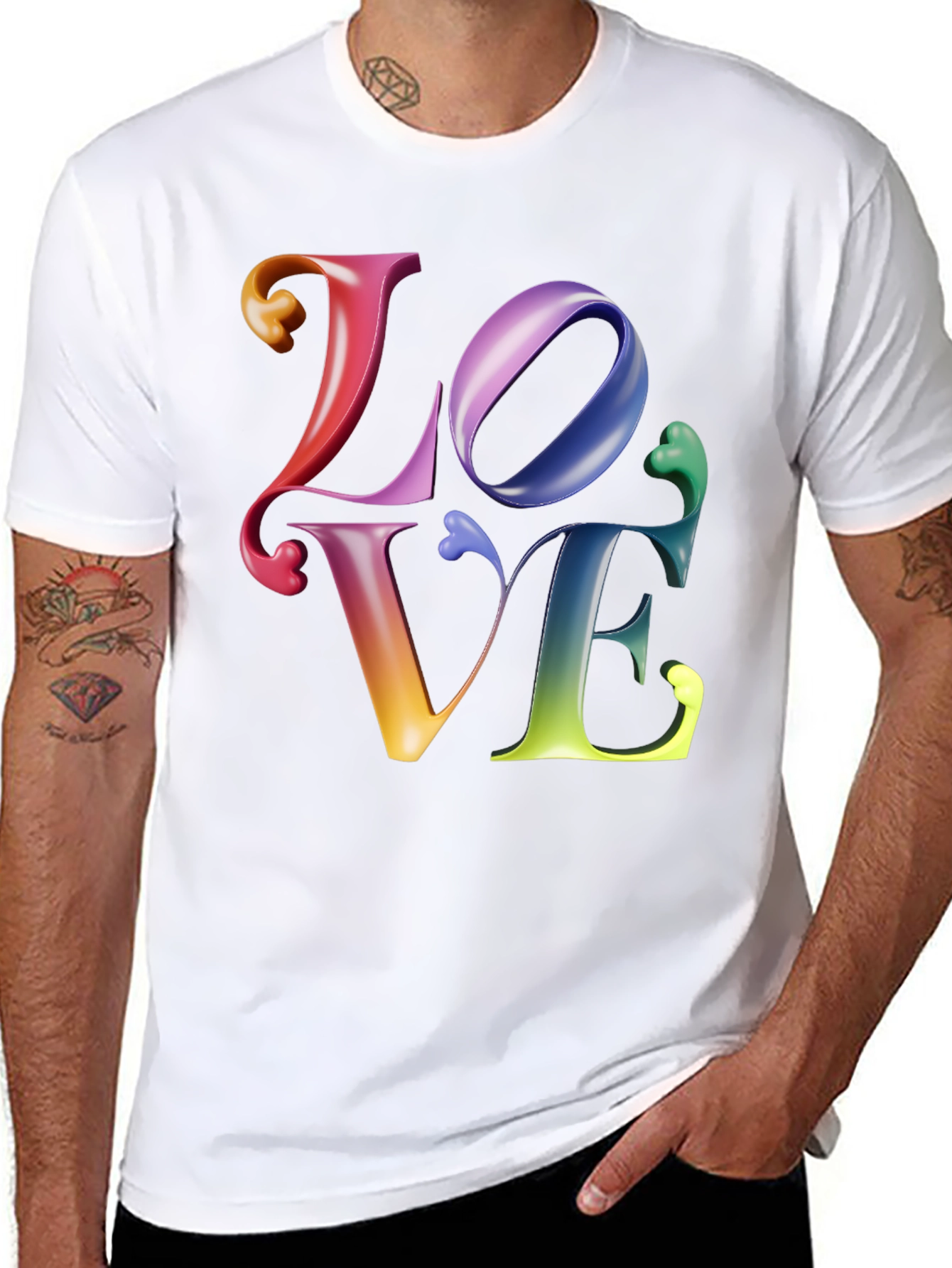 LOVE Graphic Tee - Rainbow Pride Shirt
