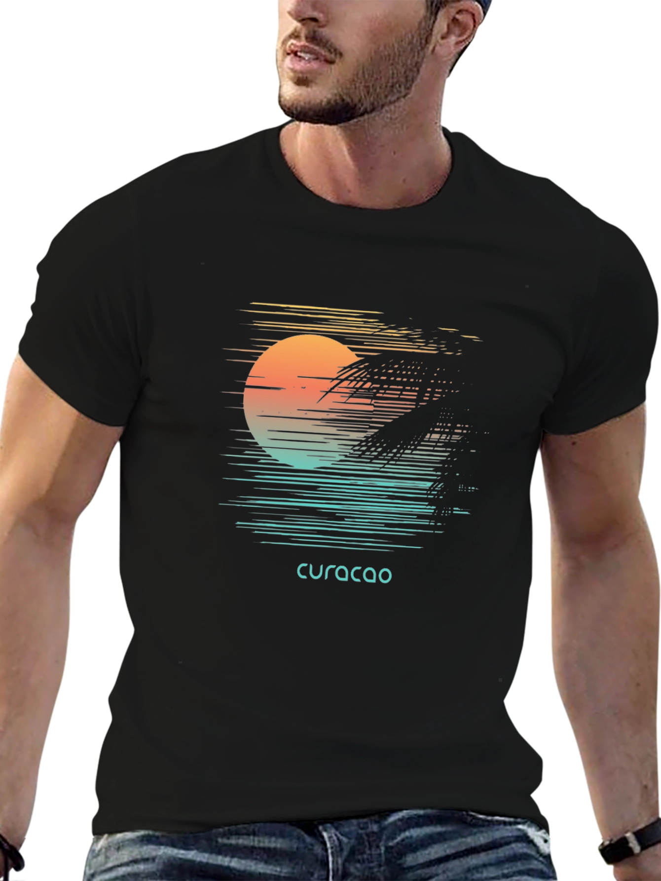 Curacao Sunset Graphic Tee - Island Vibes