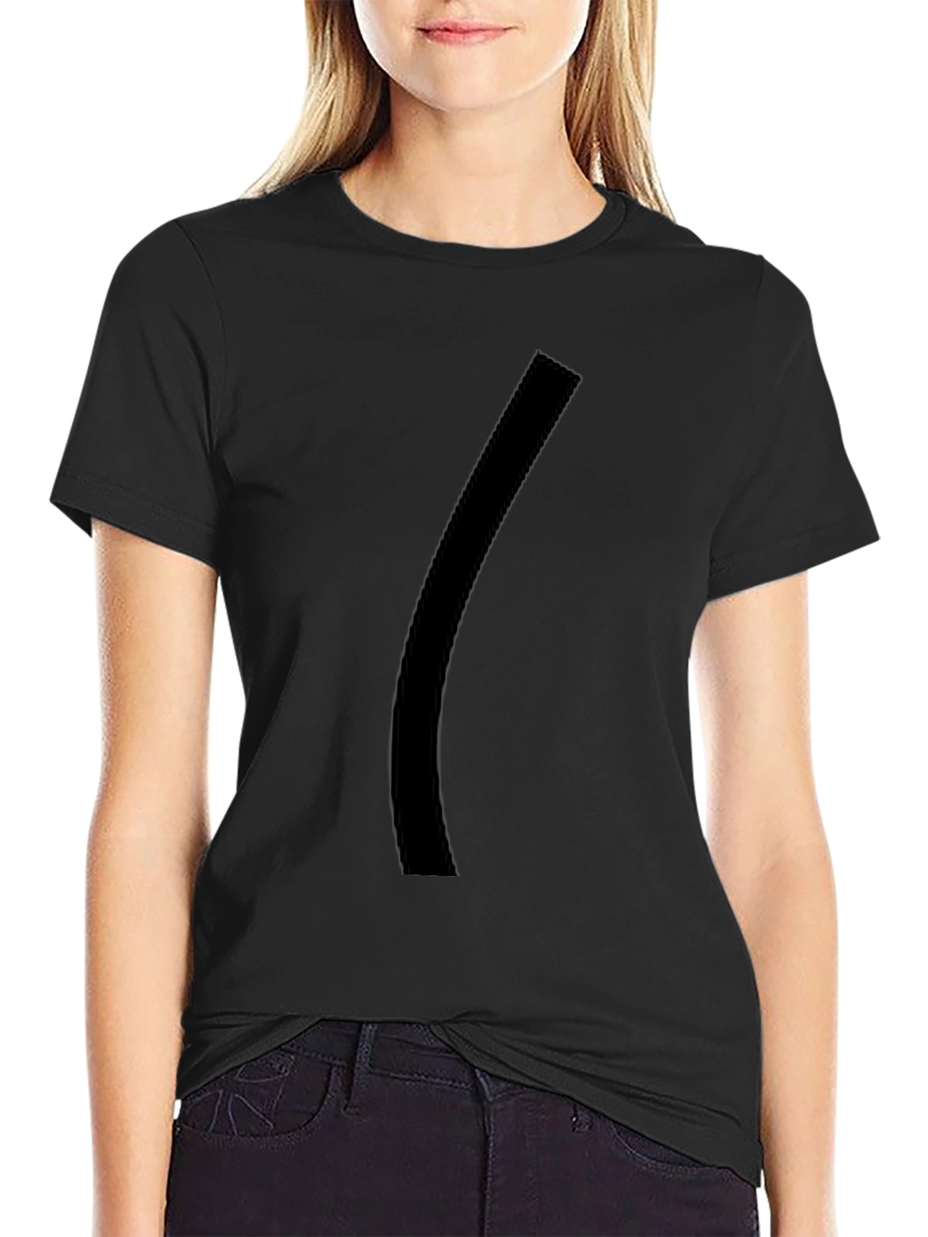 Mens Black Graphic Tee - Minimalist Style