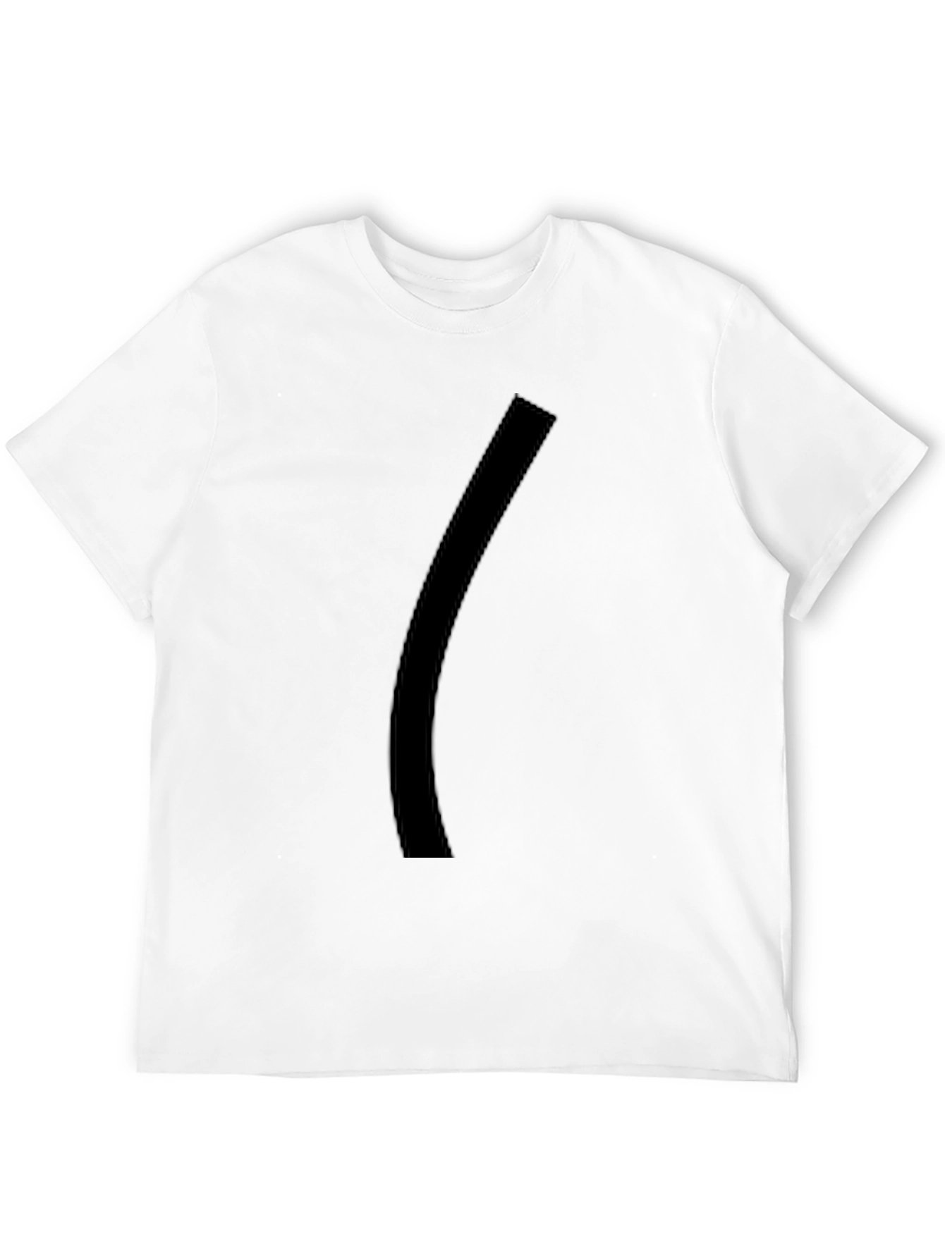 Mens Black Graphic Tee - Minimalist Style