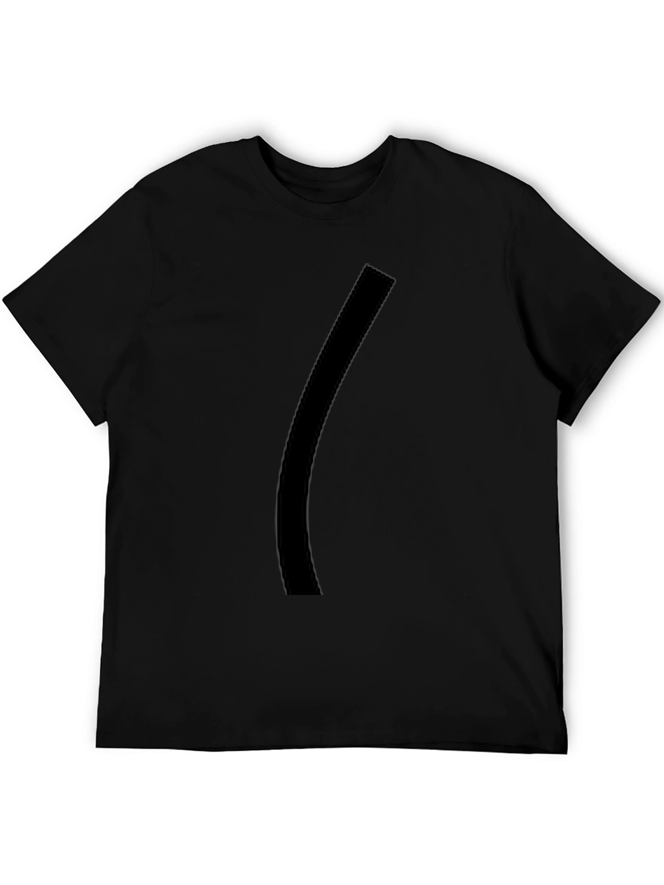 Mens Black Graphic Tee - Minimalist Style