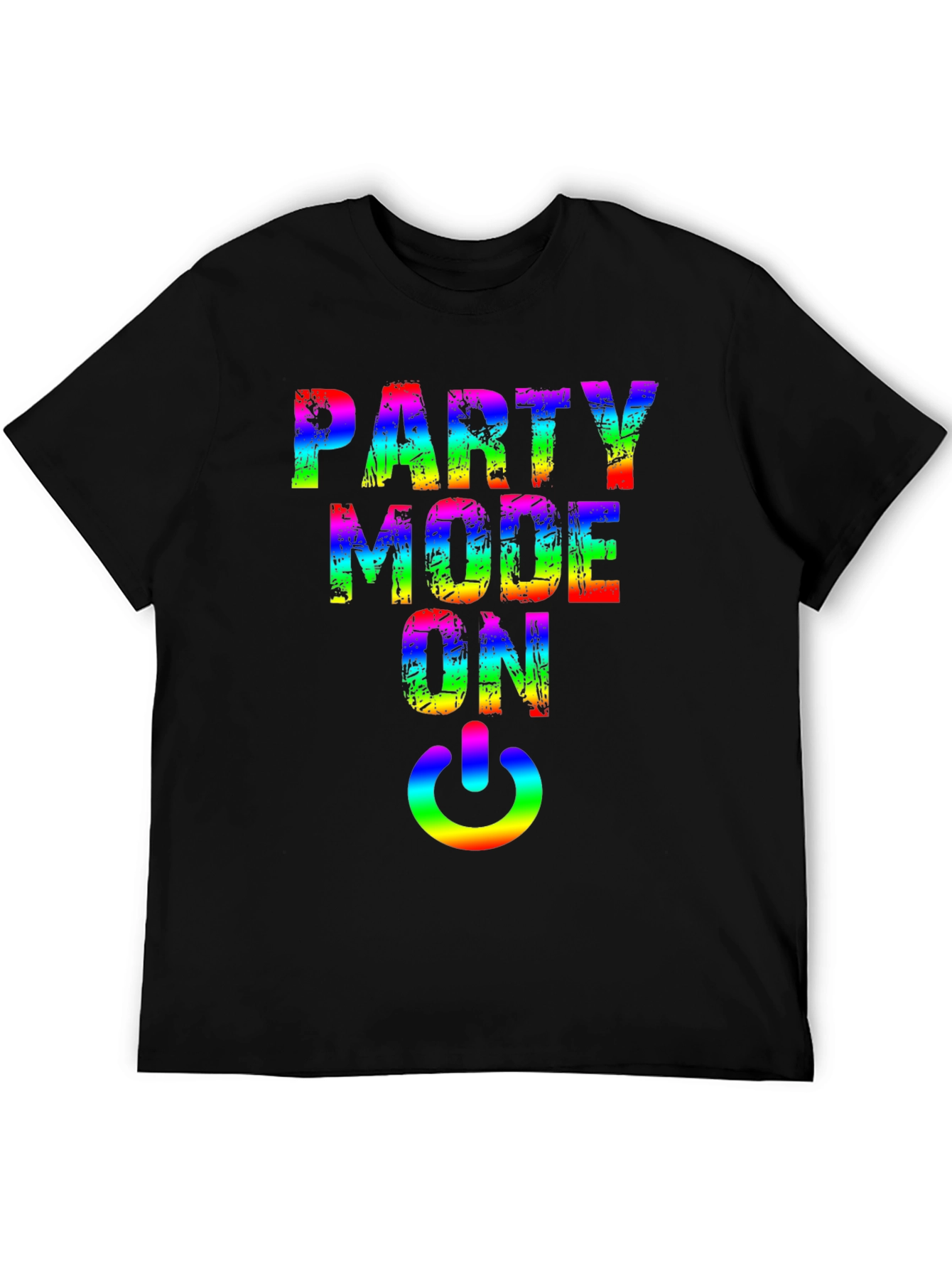 Party Mode On Rainbow Graphic Tee