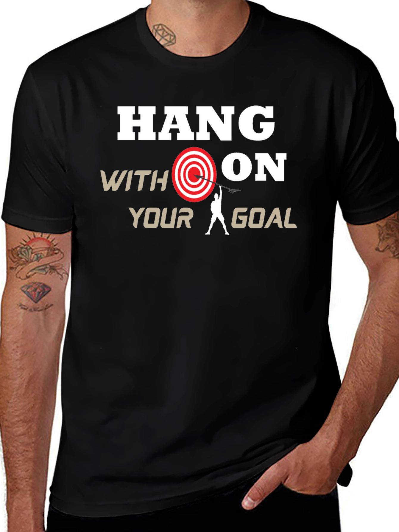 Hang On Your Goal T-Shirt | Motivational Graphic Tee