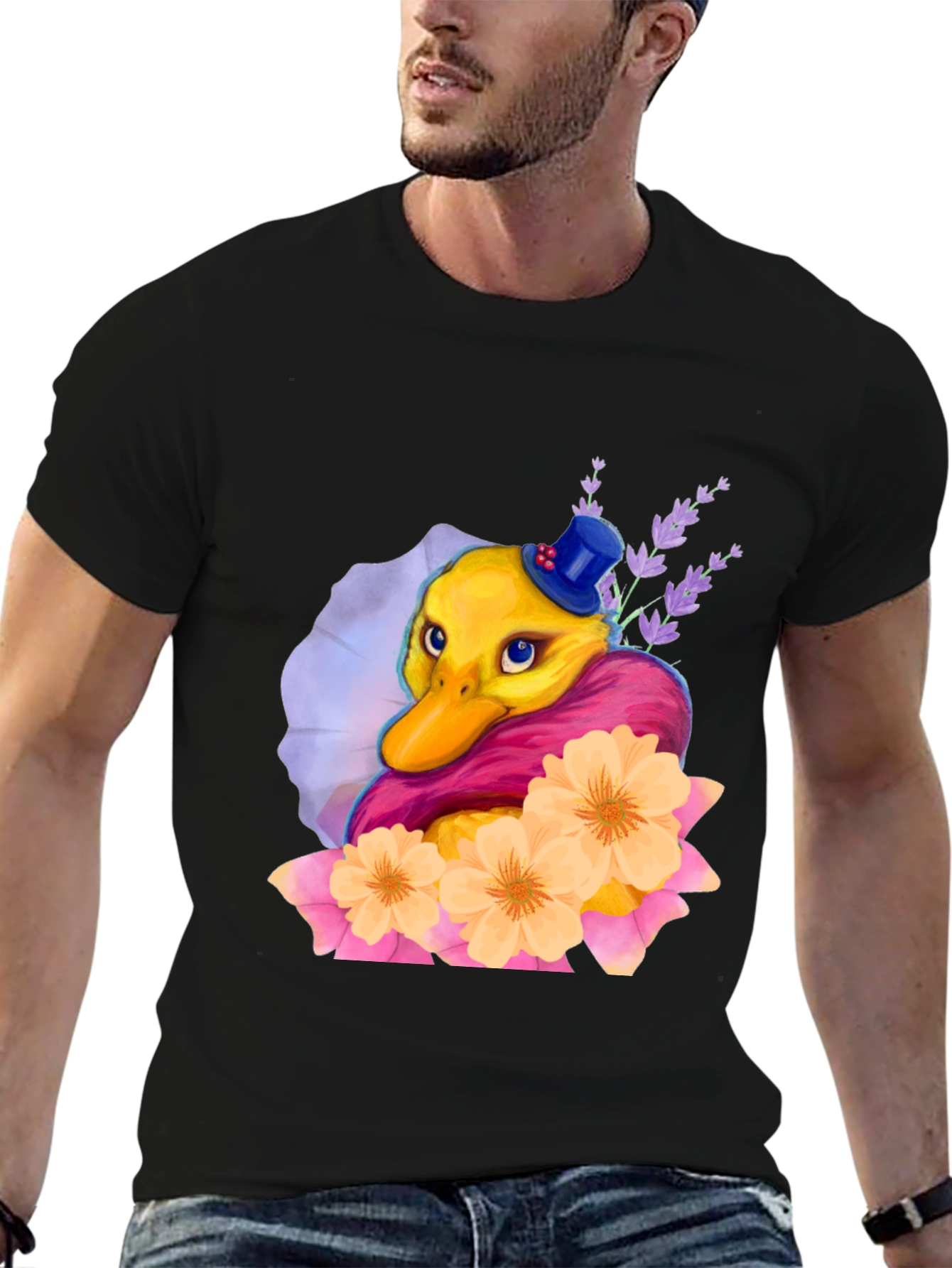 Duck T-Shirt with Flowers