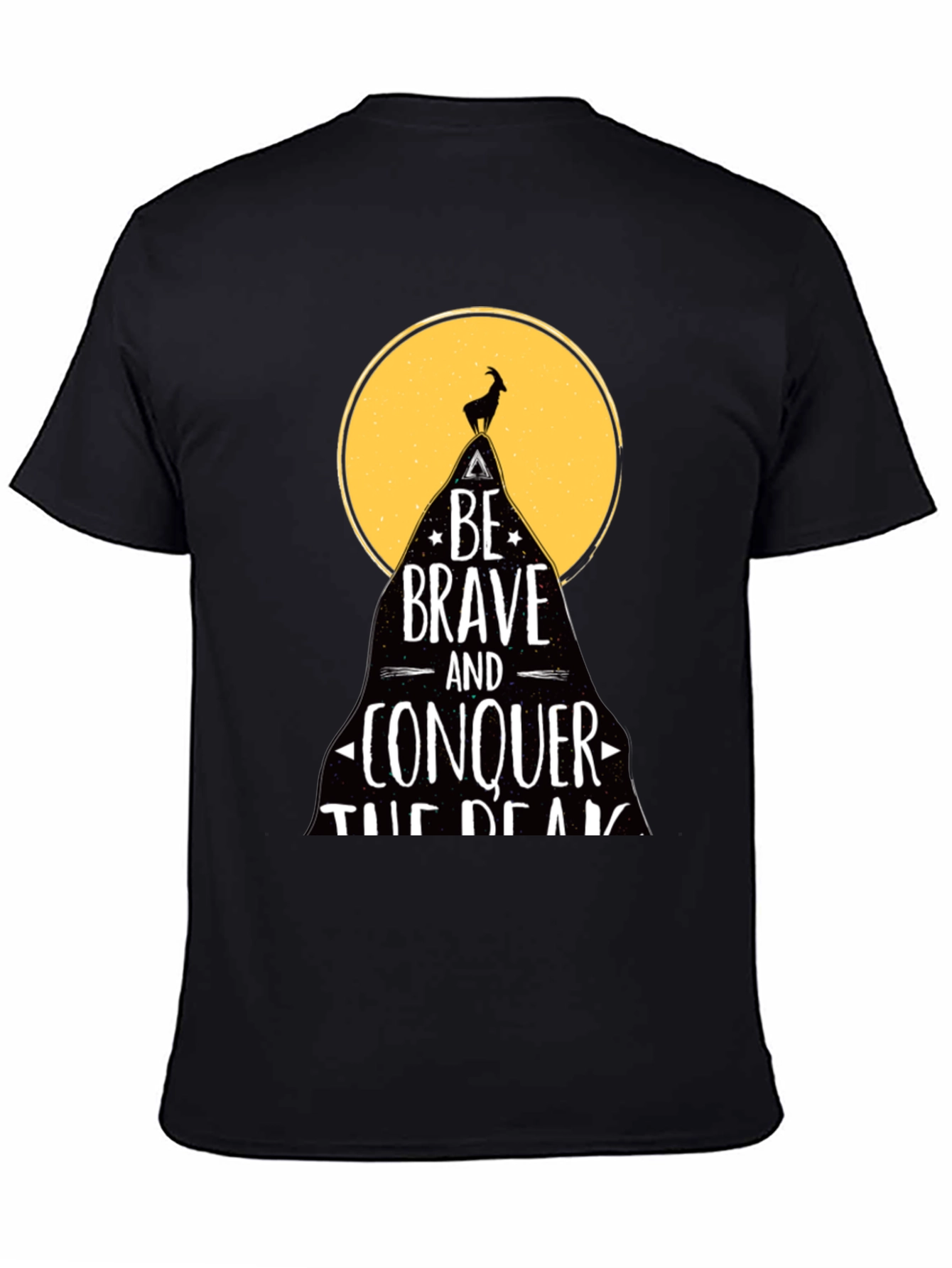 Be Brave T-Shirt - Mountain Goat Conquer Design